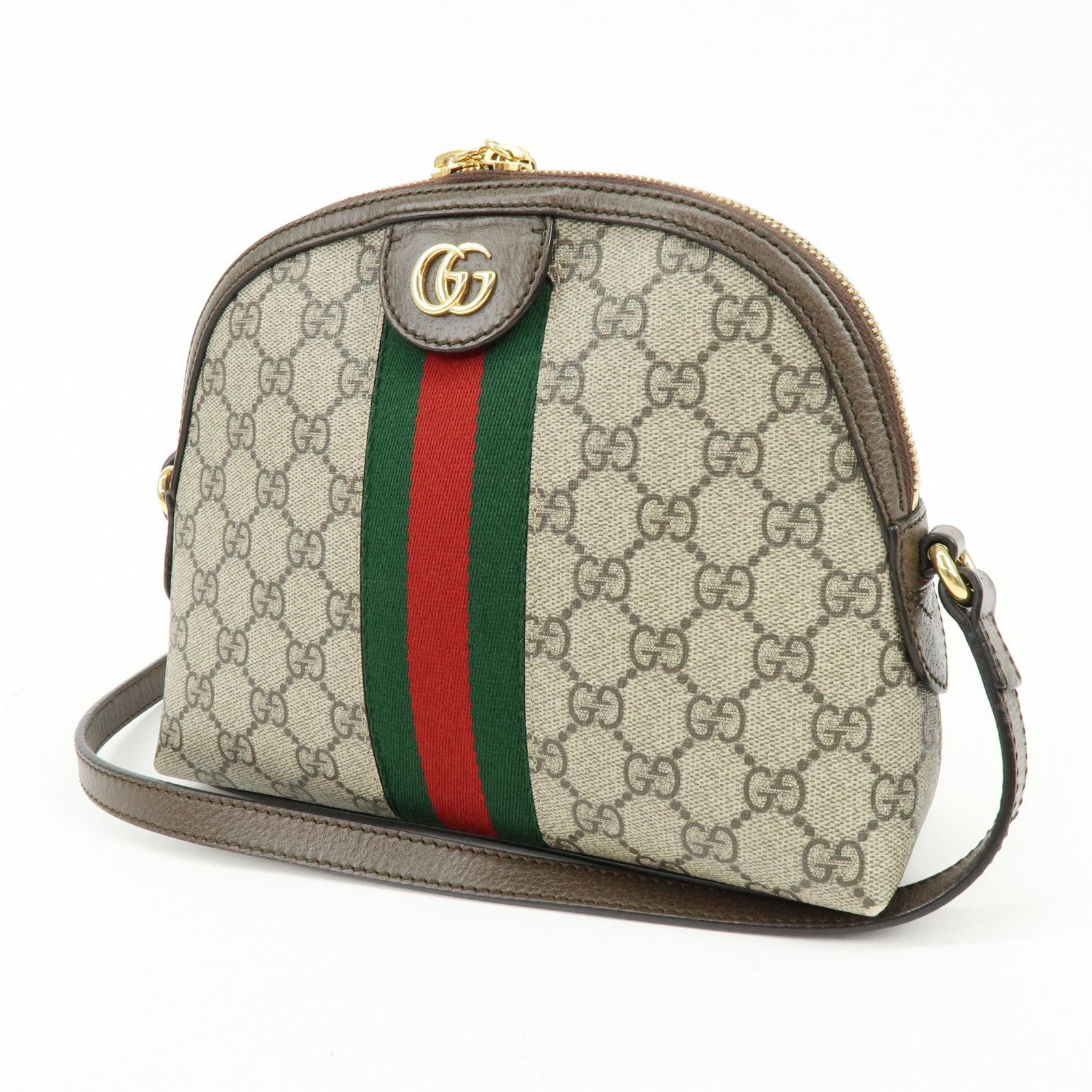 GUCCI Ophidia Sherry GG Supreme Leather Shoulder Bag Beige 499621