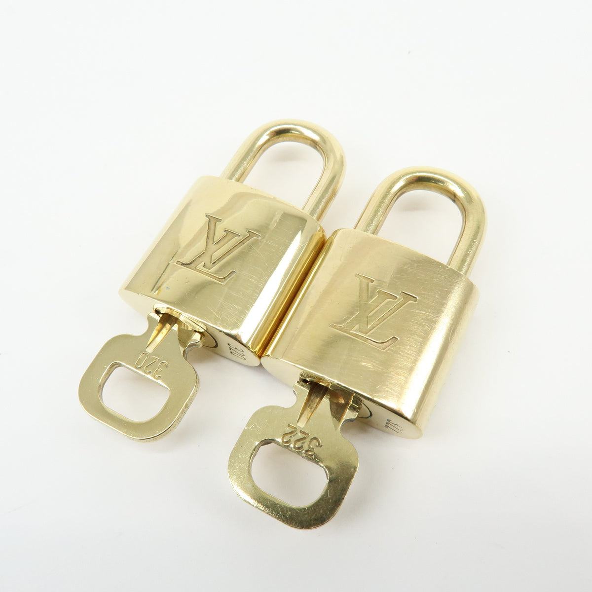 Louis Vuitton Lot of 10 Lock & Key Cadena Key Lock Gold