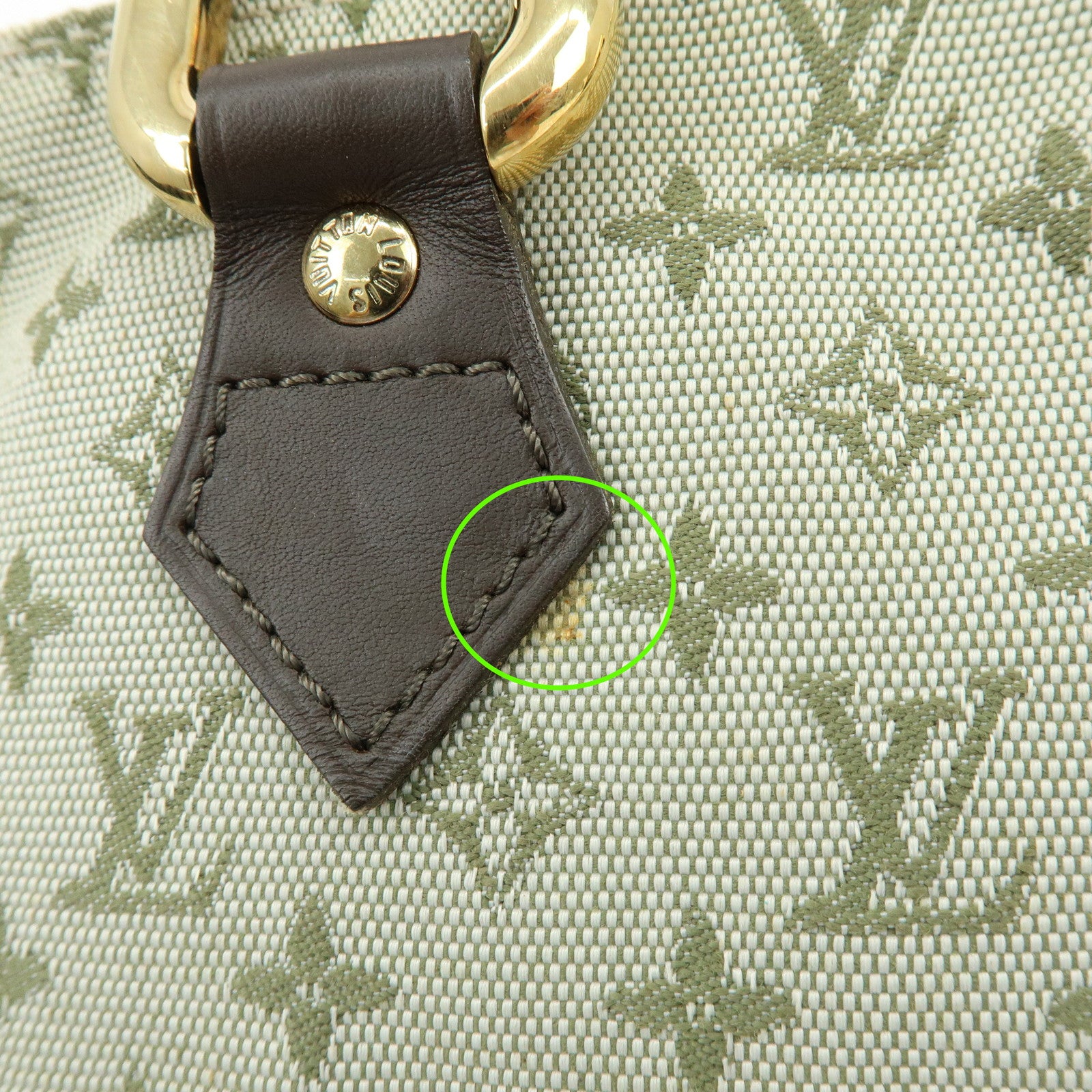Louis Vuitton Monogram Mini Alma Long Hand Bag Khaki M92206