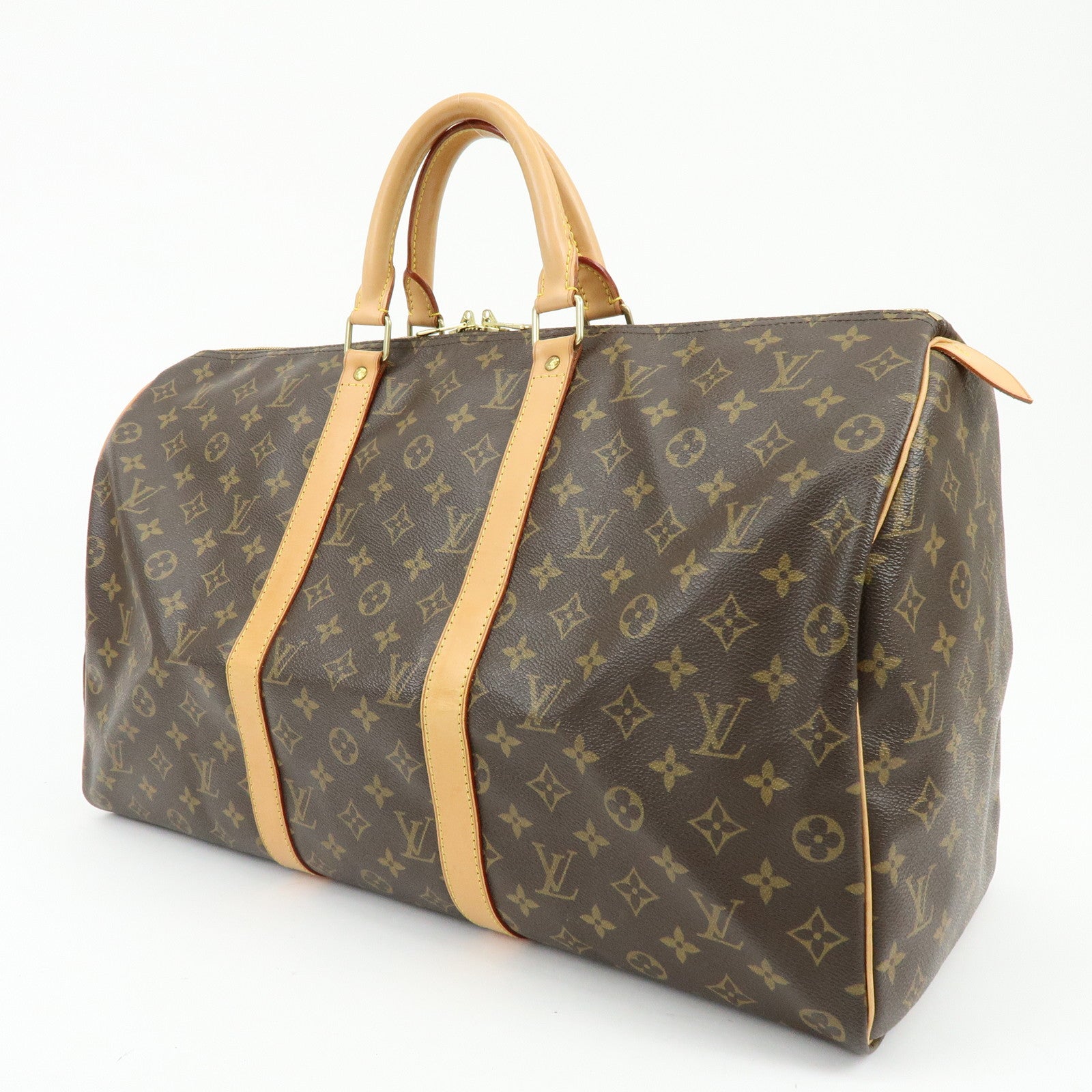Louis Vuitton Monogram Keep All 50 Boston Bag Brown M41426