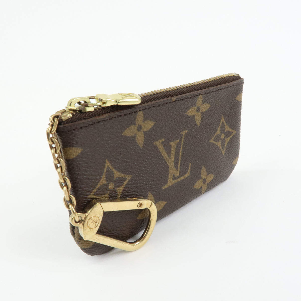 Louis Vuitton Monogram Pochette Cles Coin Case Key Case Brown M62650