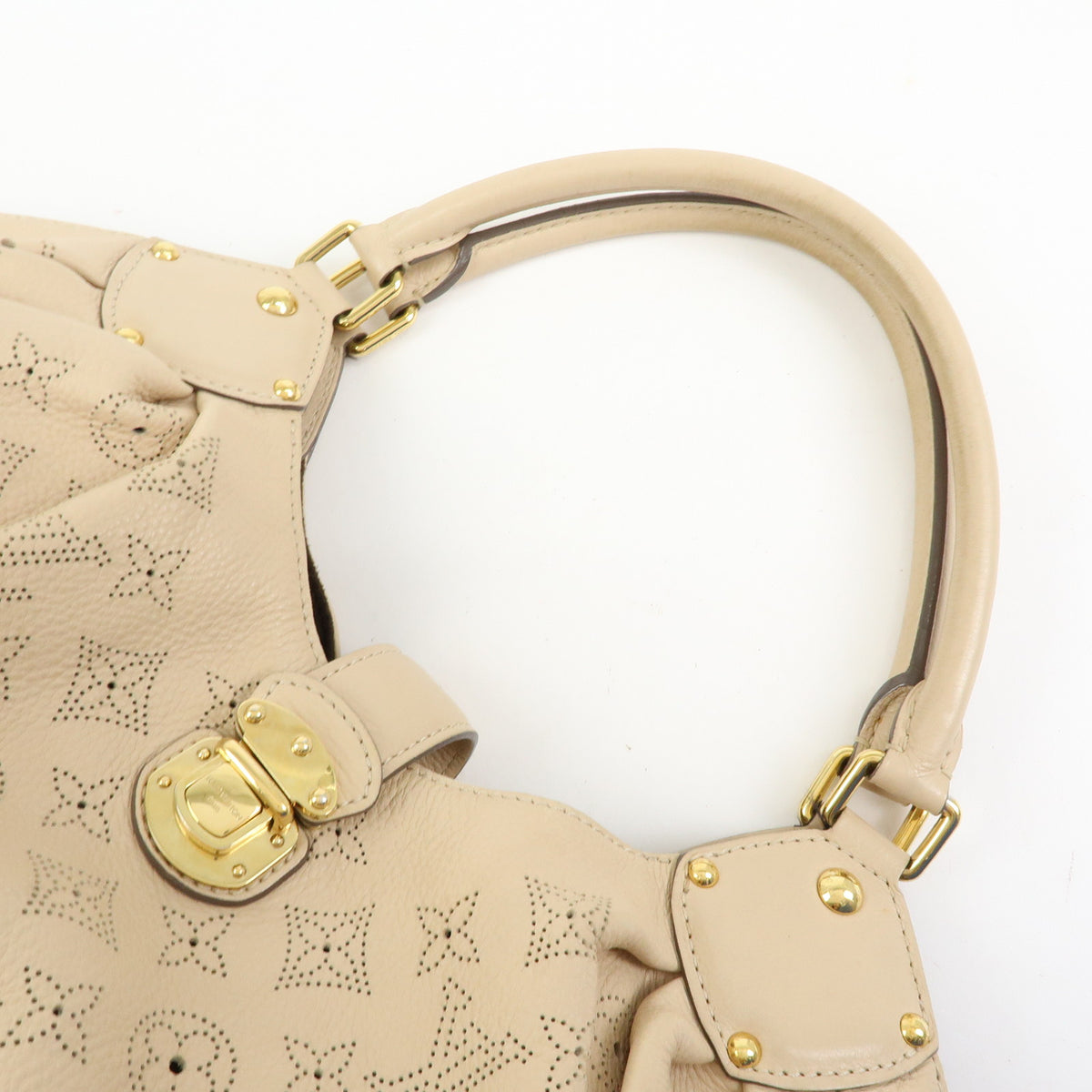 Louis Vuitton Monogram Mahina L Shoulder Hand Bag Sable M93979