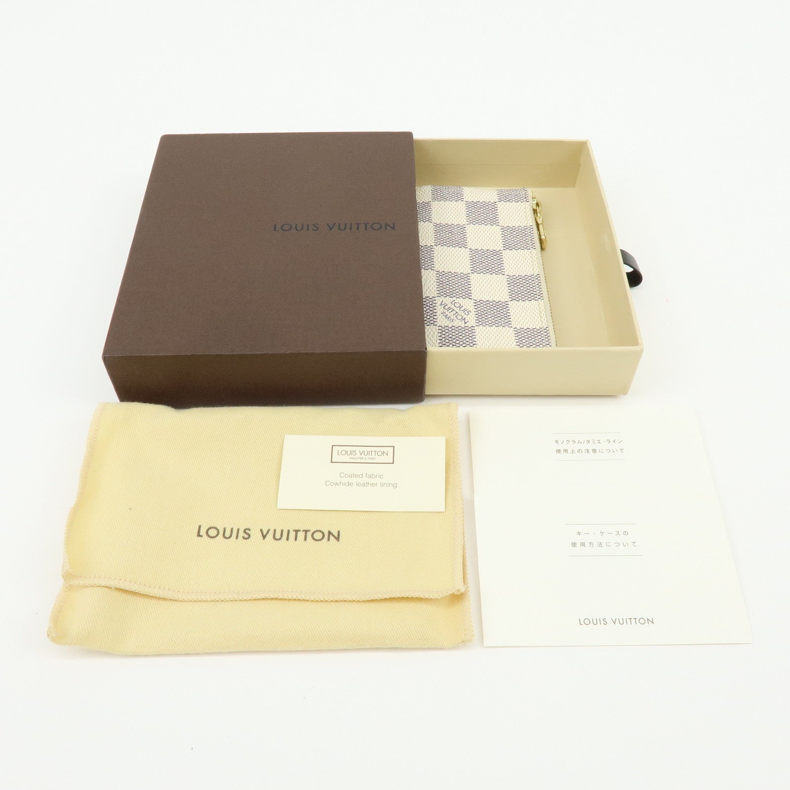Louis Vuitton Damier Azur Pochette Cles Coin Case N62659