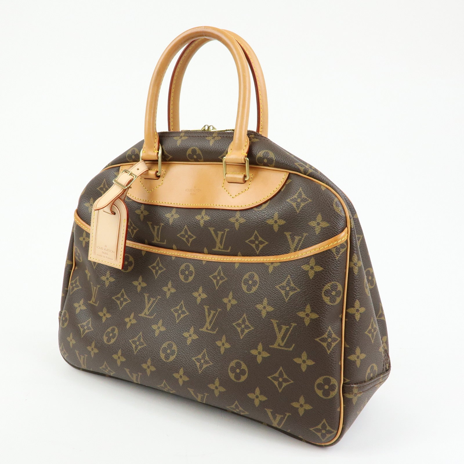 Louis Vuitton Monogram Deauville Canvas Hand Bag Brown M47270