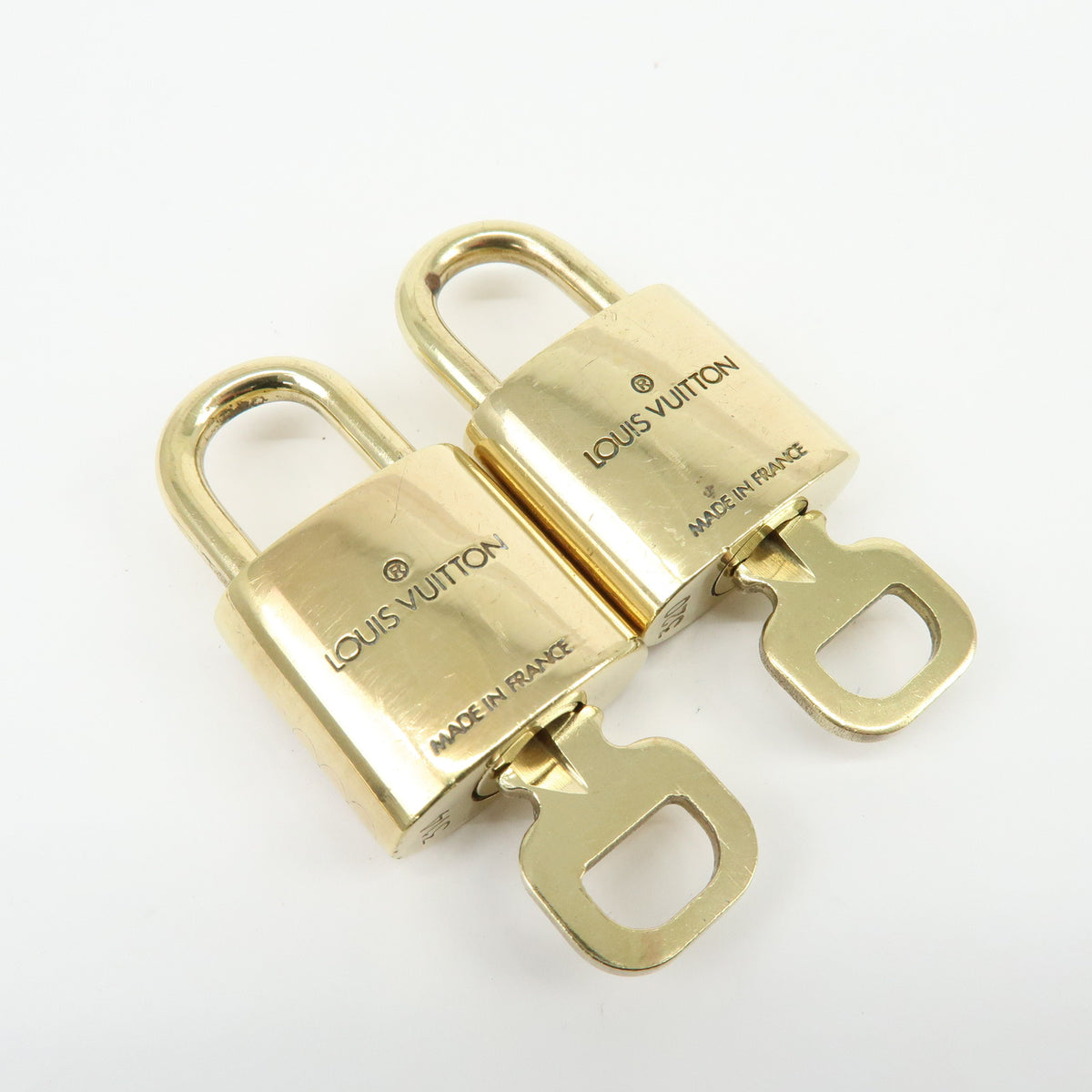 Louis Vuitton Lot of 10 Lock & Key Cadena Key Lock Gold