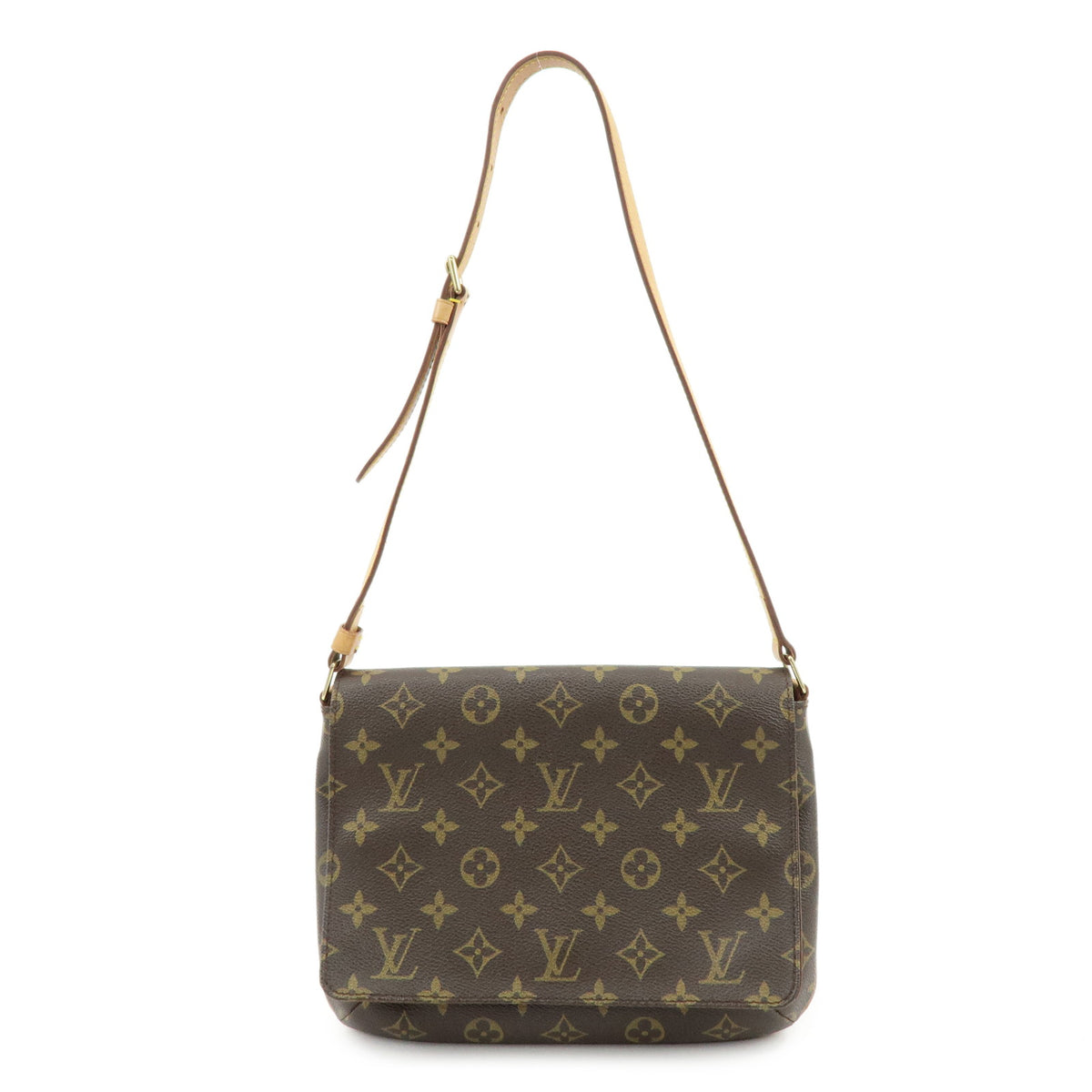 Louis Vuitton Monogram Musette Tango Short Shoulder Bag Brown M51257