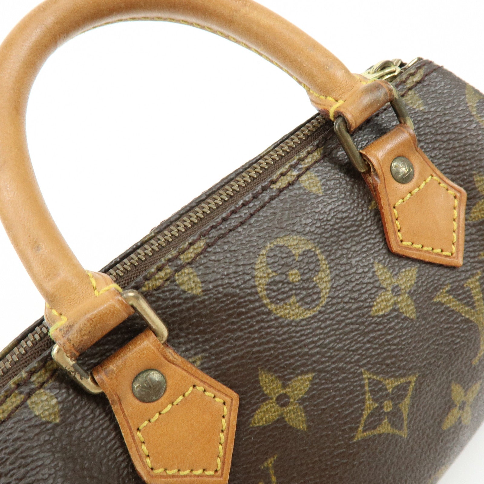 Louis Vuitton Monogram Mini Speedy Hand Bag Brown M41534 J75011 Lot