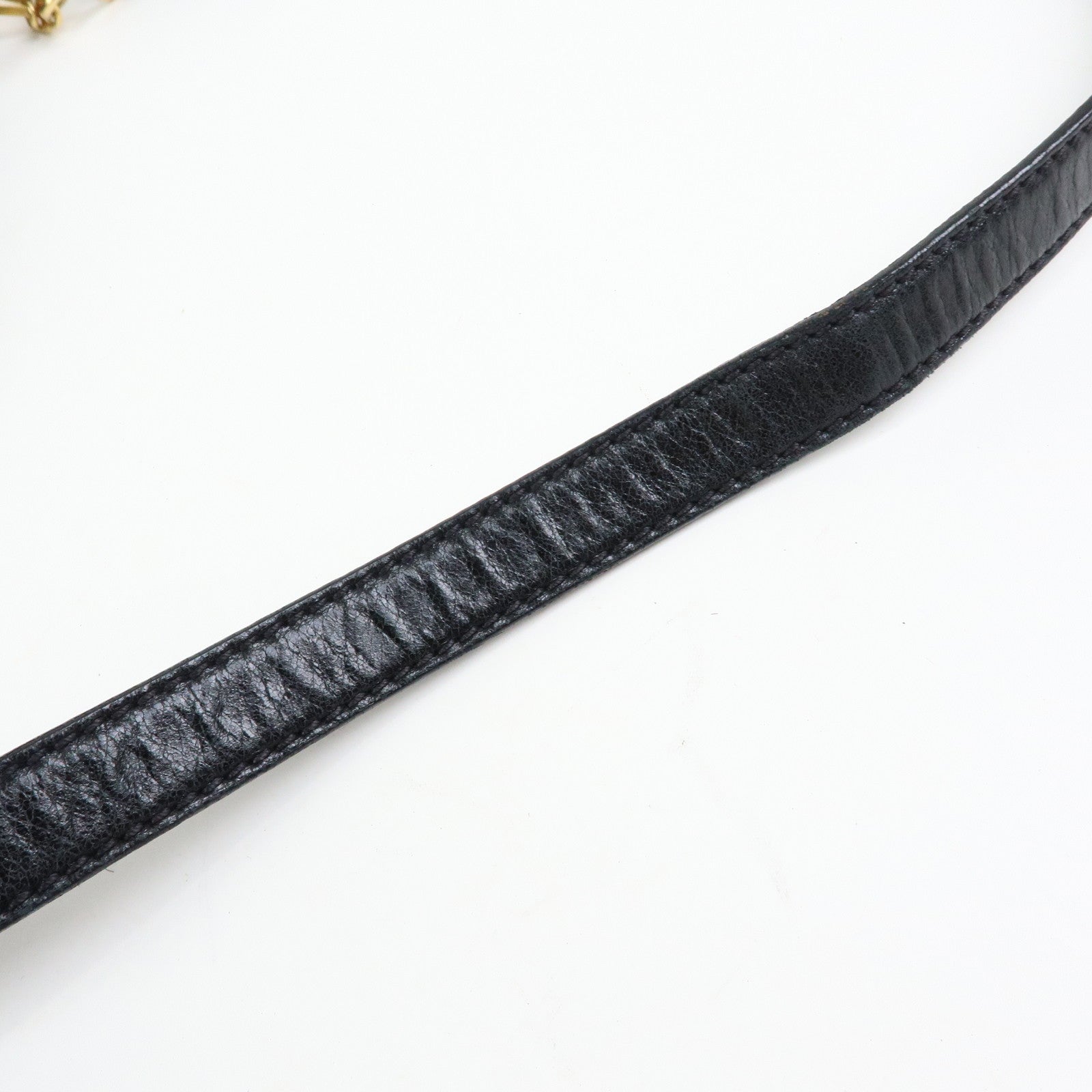 MIU MIU Leather Side Ribbon Large 2Way Hand Shoulder Bag Black RT0365