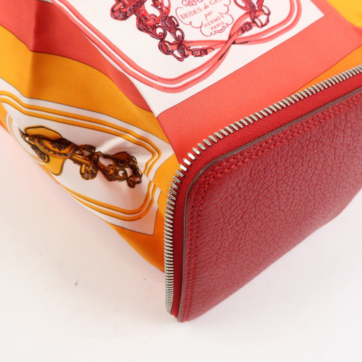 HERMES Buffle Skipper Silk 100% Silky Pop Foldable Tote Bag □L Stamped