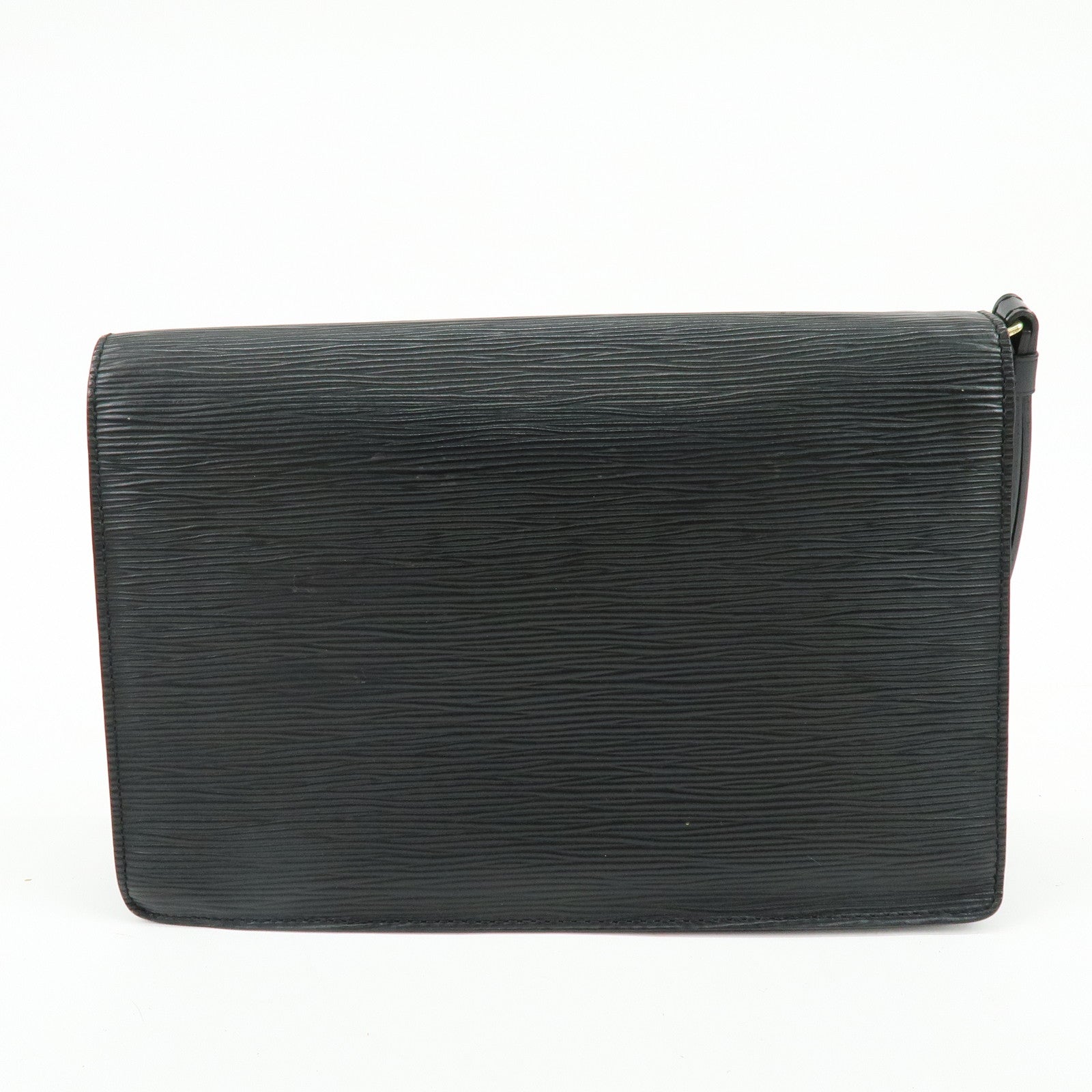 Louis Vuitton Epi Sellier Dragonne Leather Clutch Bag Noir Black M52612