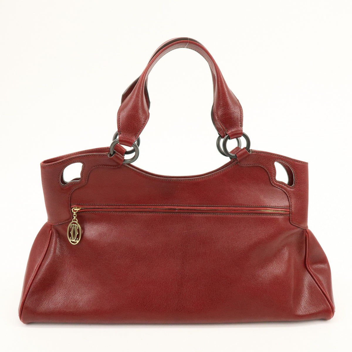 Cartier Marcello de Cartier Leather Tote Bag Hand Bag Bordeaux