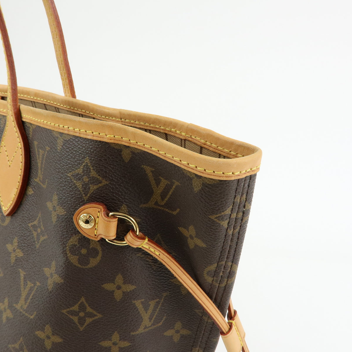 Louis Vuitton Monogram Neverfull MM Tote Shoulder Bag Brown M40156