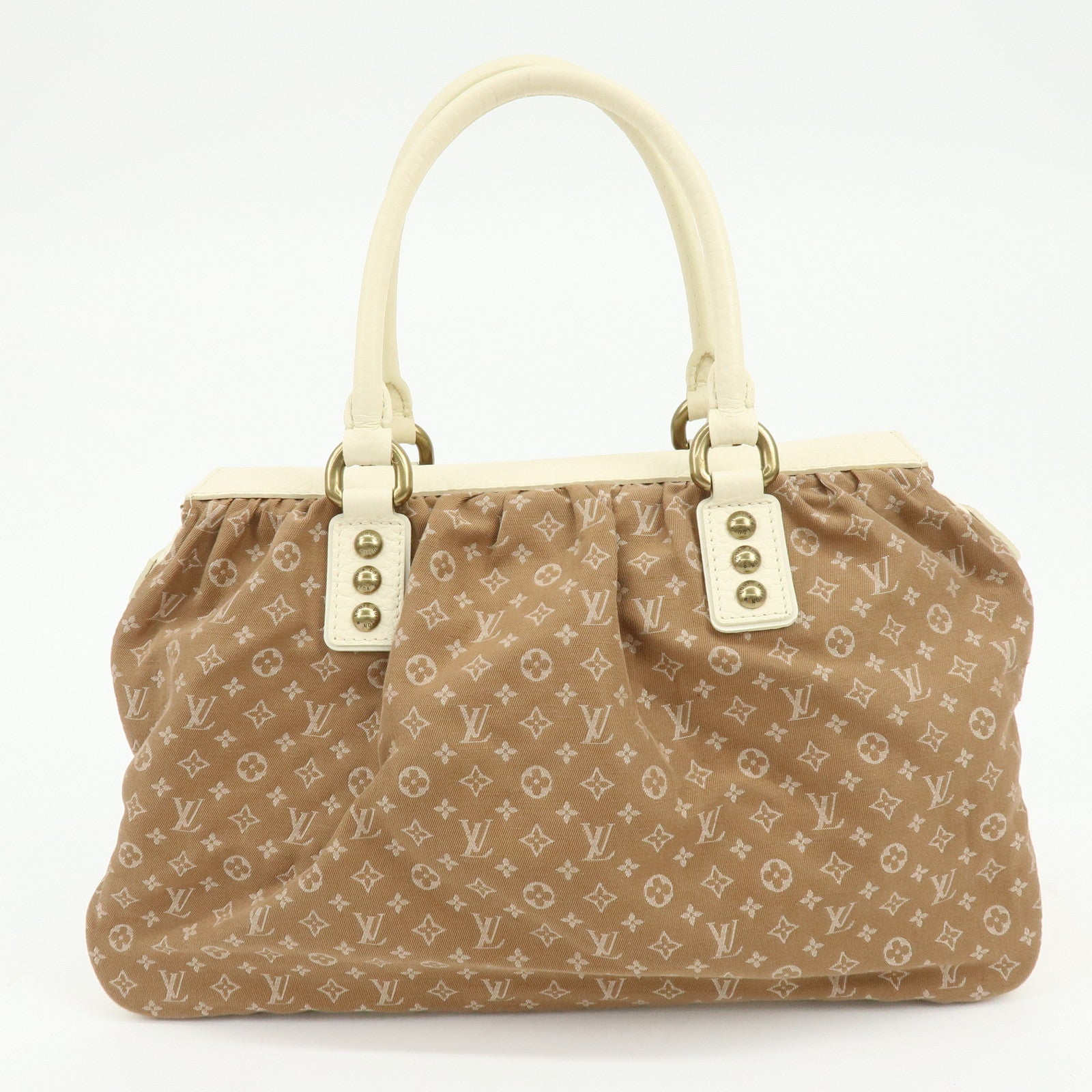 Louis Vuitton Monogram Mini Lin Trapes GM Camel Ivory M40060