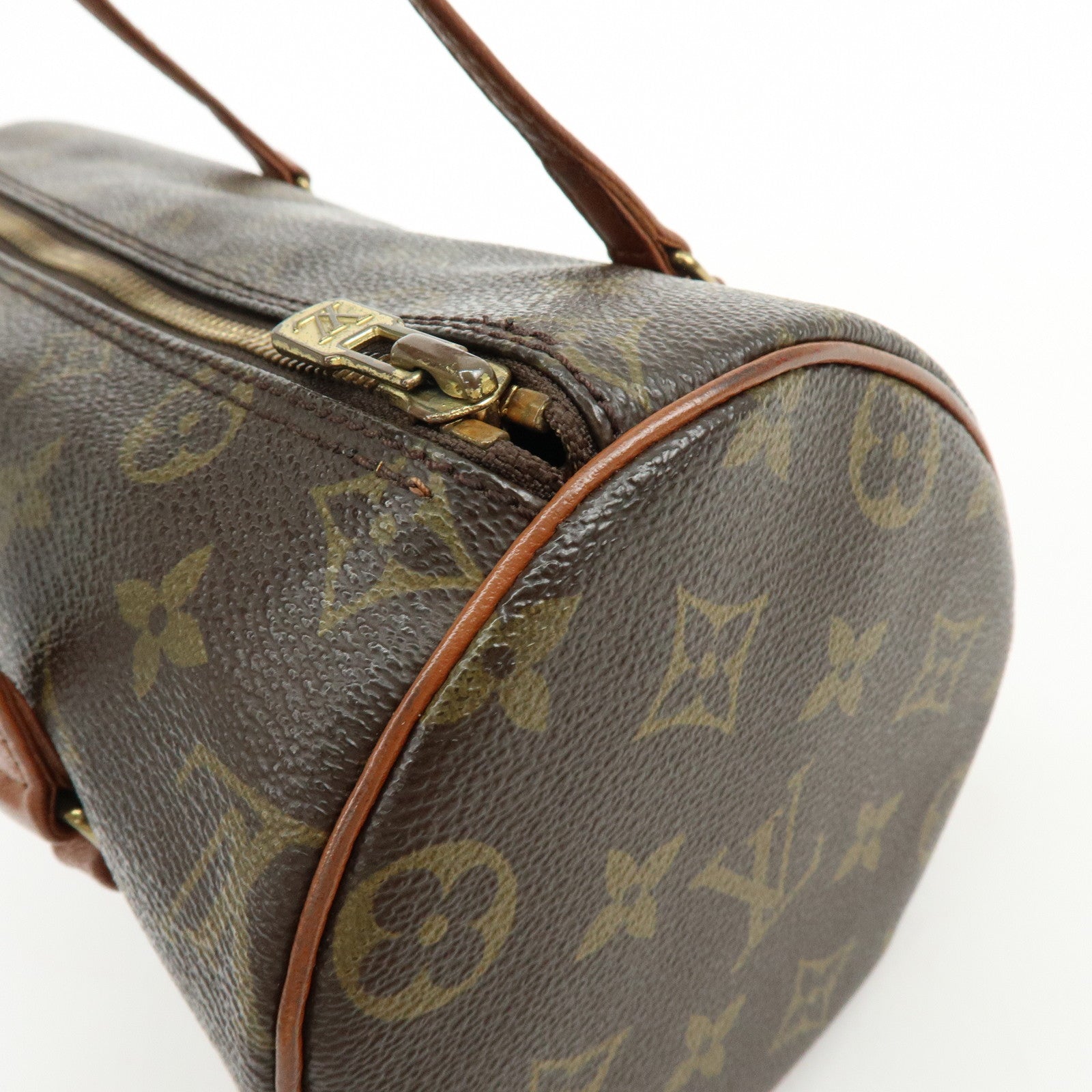 Louis Vuitton Monogram Papillon 26 Hand Bag Old Style Brown M51366