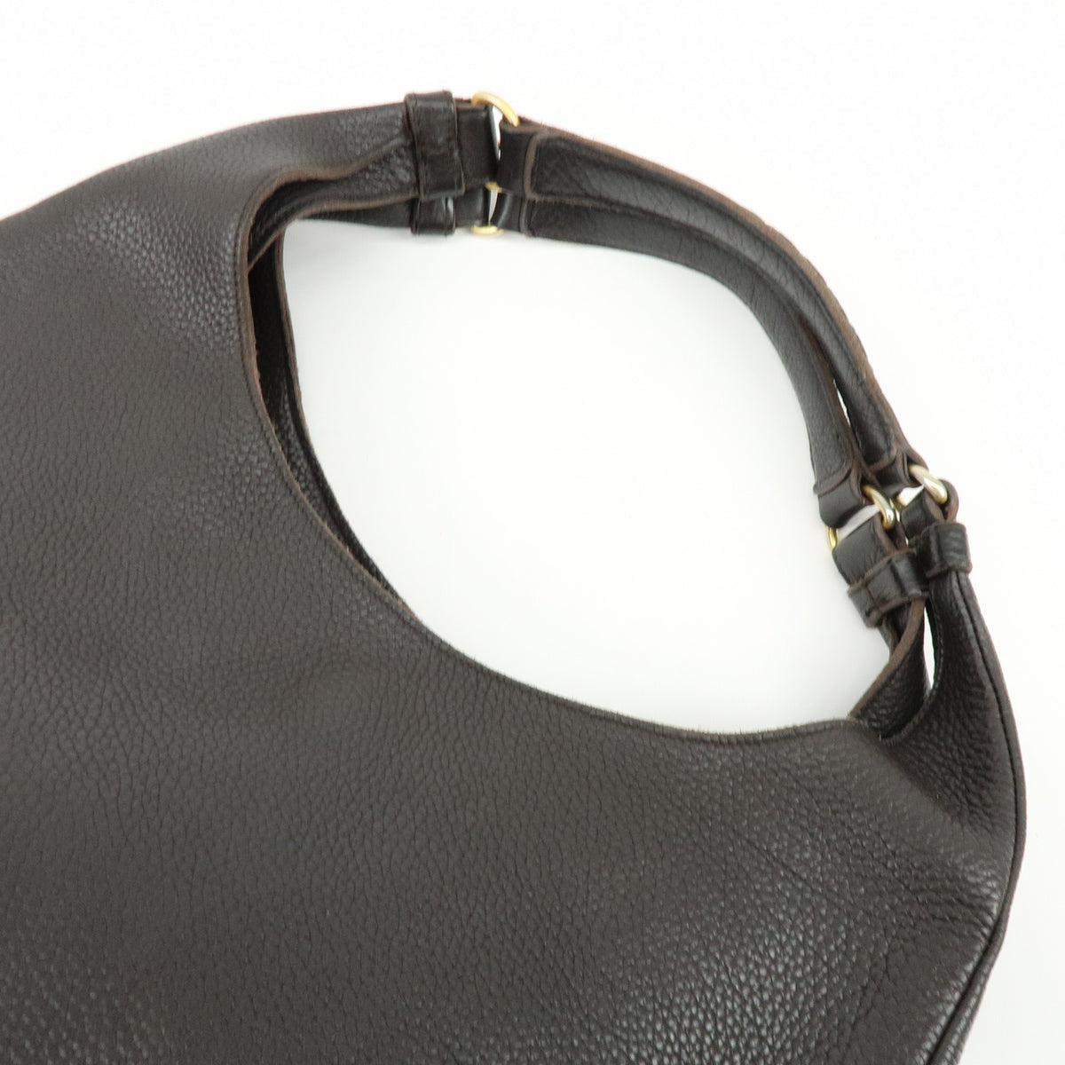 BOTTEGA VENETA Intrecciato Campana Large Leather Shoulder Bag Brown