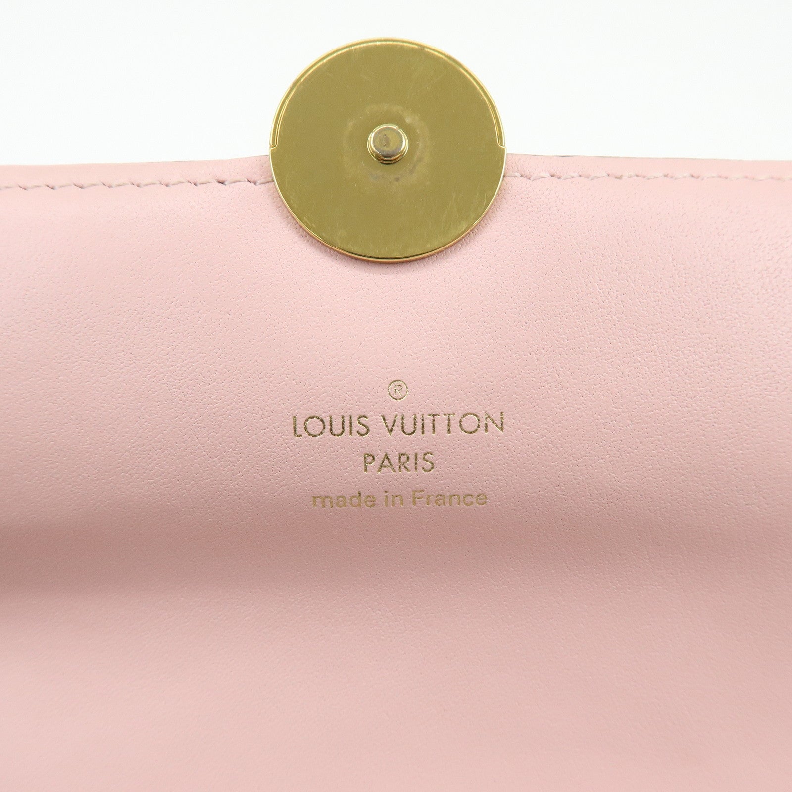 Louis Vuitton Monogram Portefeuille Flore Chain Wallet Pink M67405