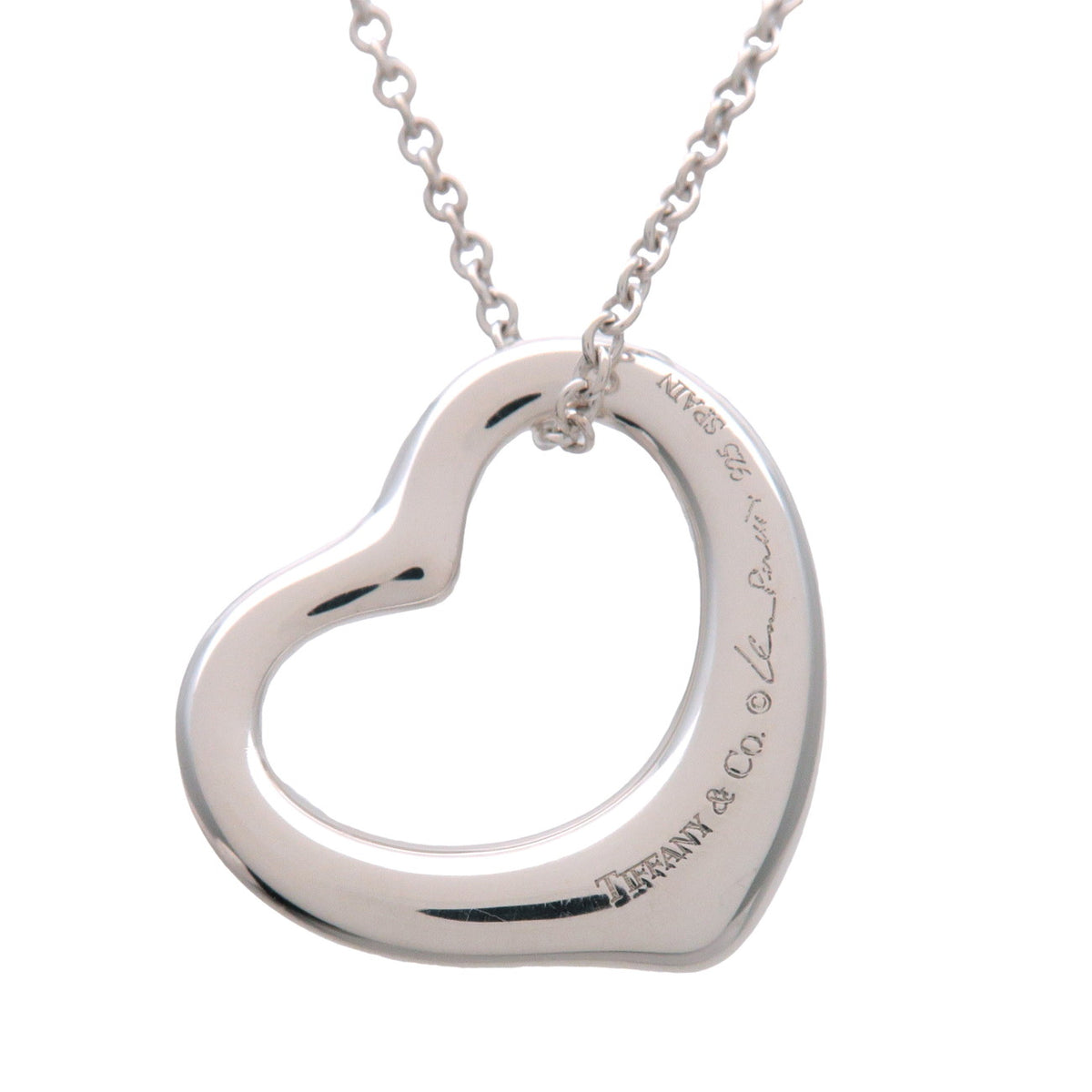 Tiffany & Co Open Heart Necklace SV925 Silver