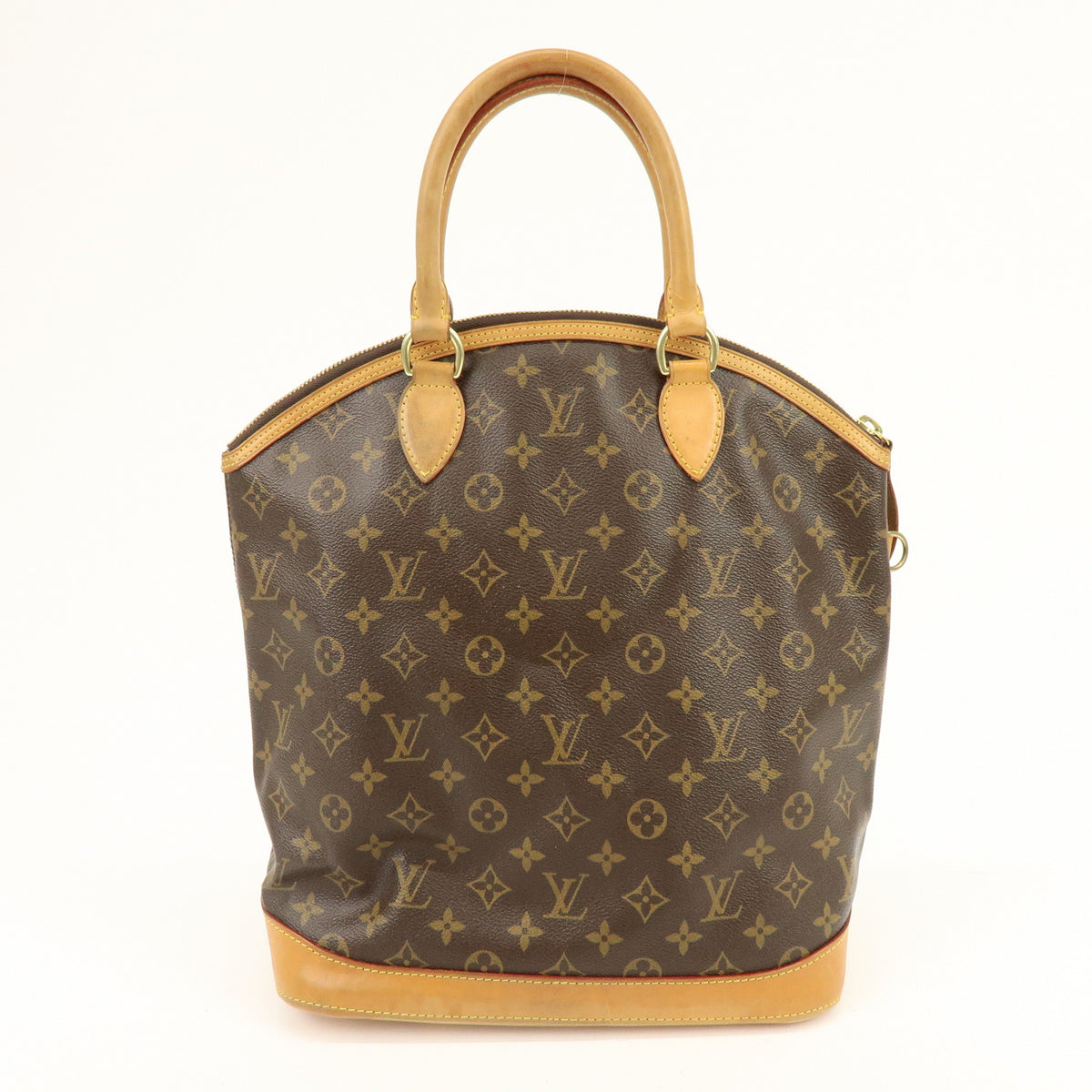 Louis Vuitton Monogram Lockit Vertical Hand Bag Brown M40103