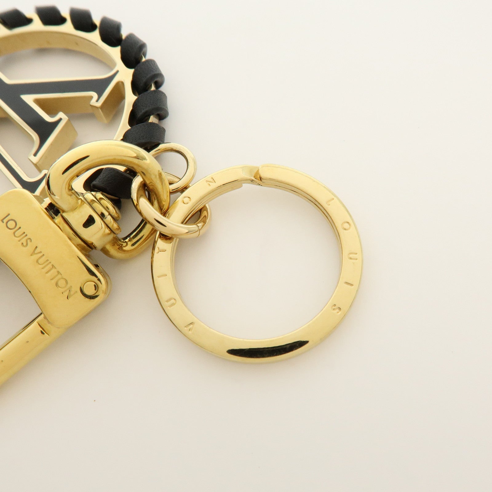 Louis Vuitton Porte Cles Very LV Circle Bag Charm Key Ring Black M63082