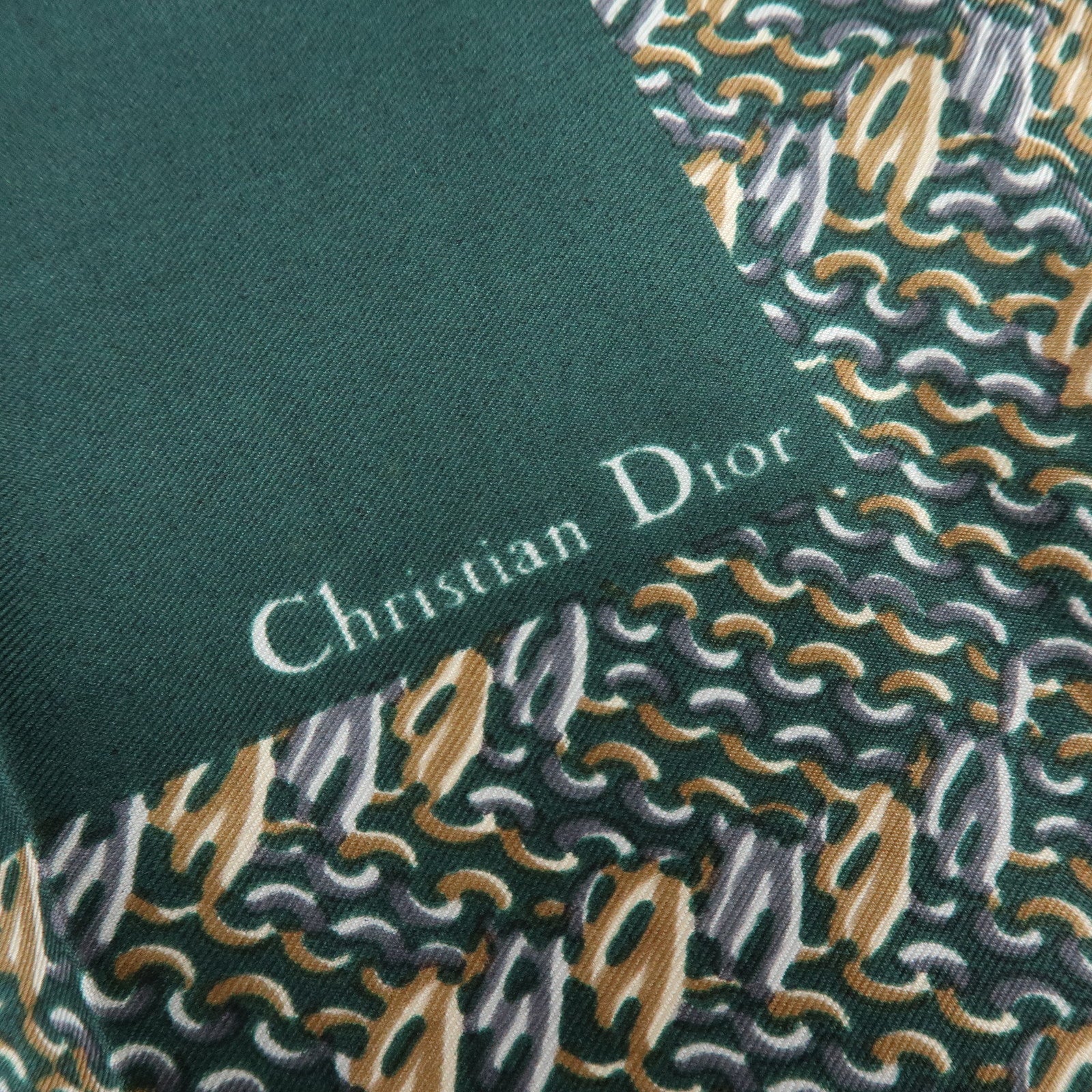 Christian Dior Set of 2 Silk 100% Scarf Tribal Print Multicolor