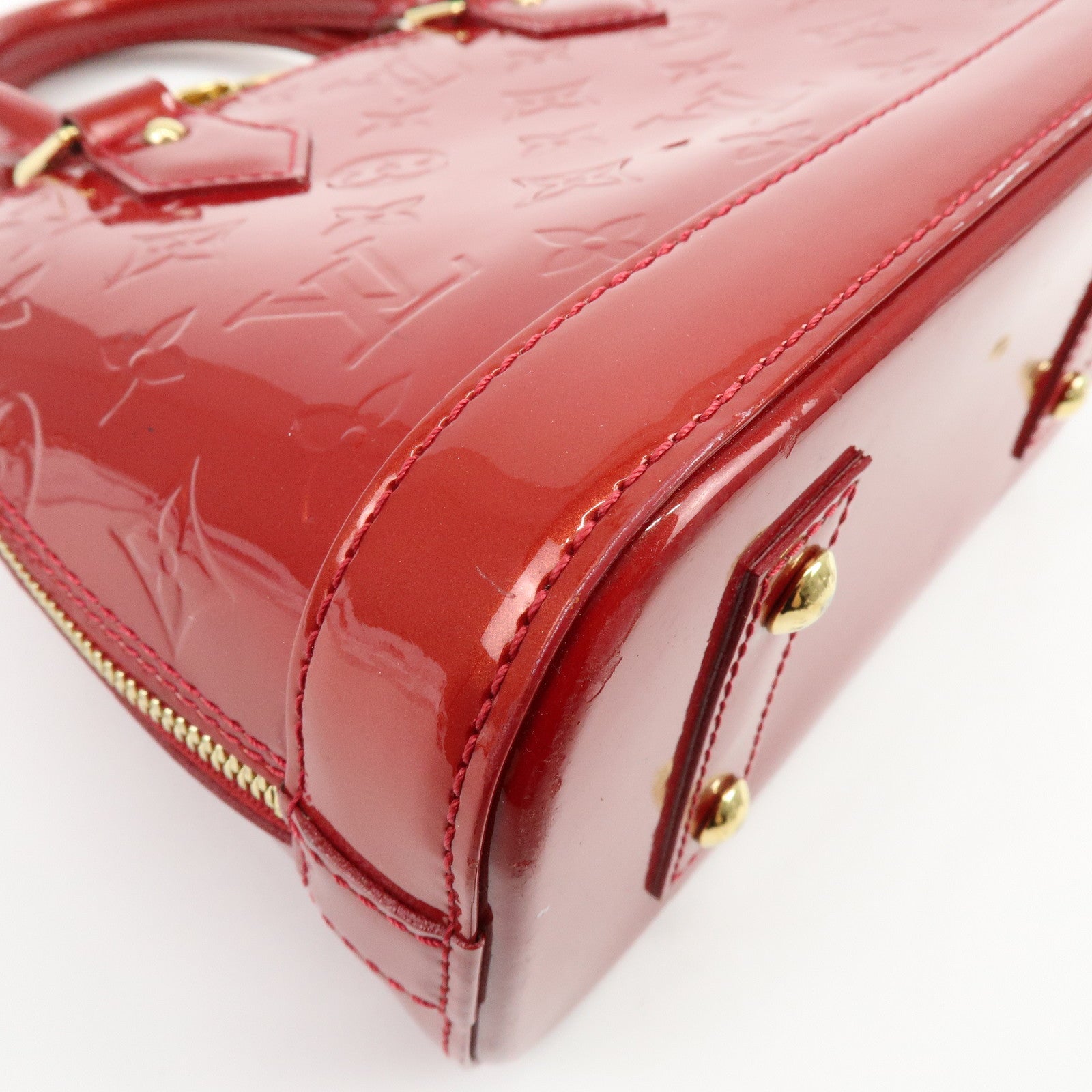 Louis Vuitton Monogram Vernis Alma BB 2Way Bag Red M91606