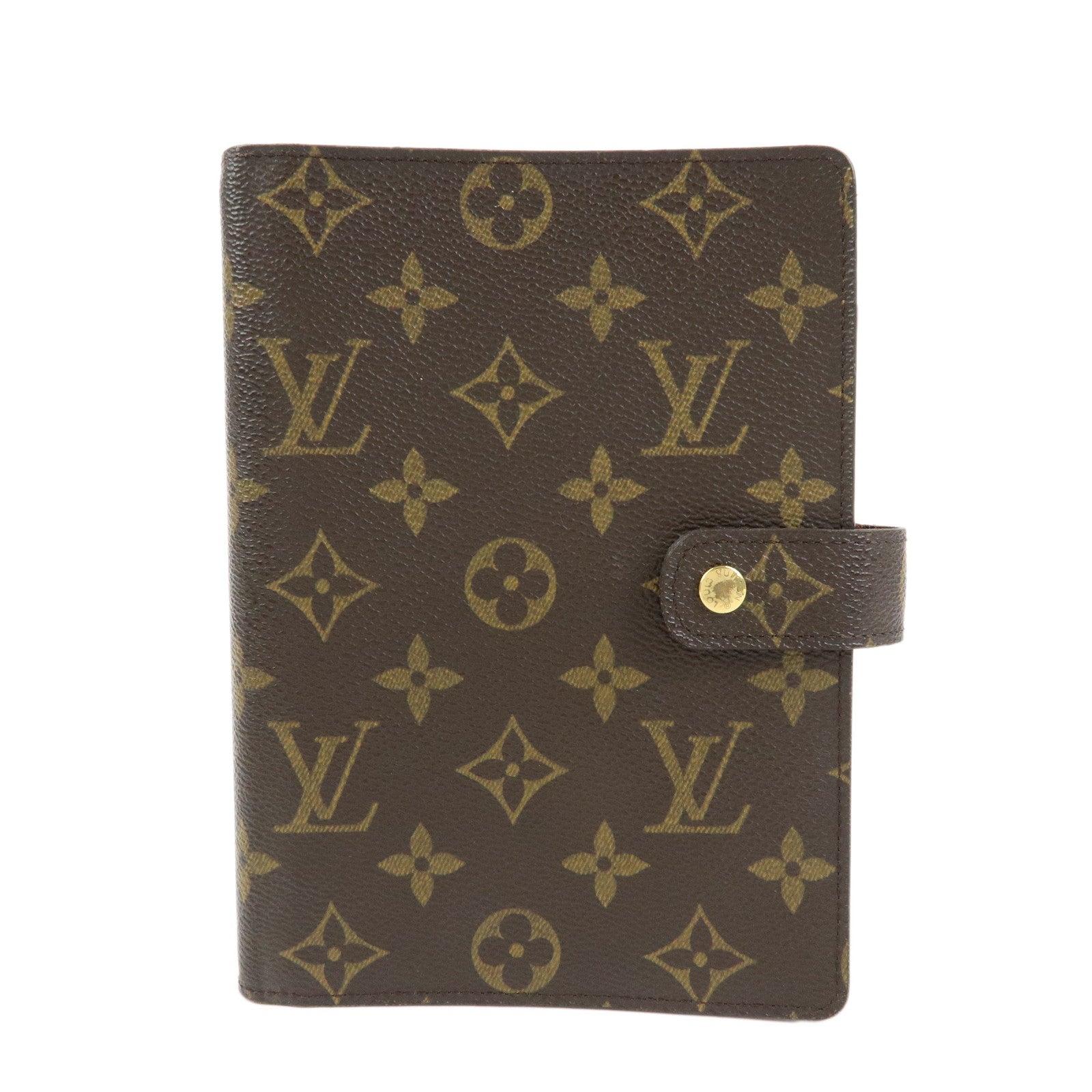 Louis Vuitton Monogram Agenda MM Planner Cover Brown R20105