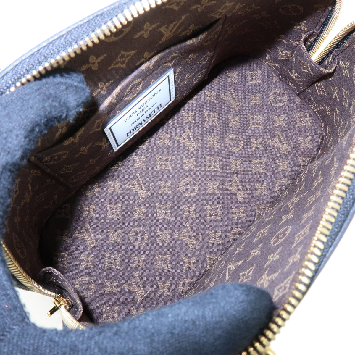 Louis Vuitton x Fornasetti Monogram Alma BB 2Way Hand Bag White M59265