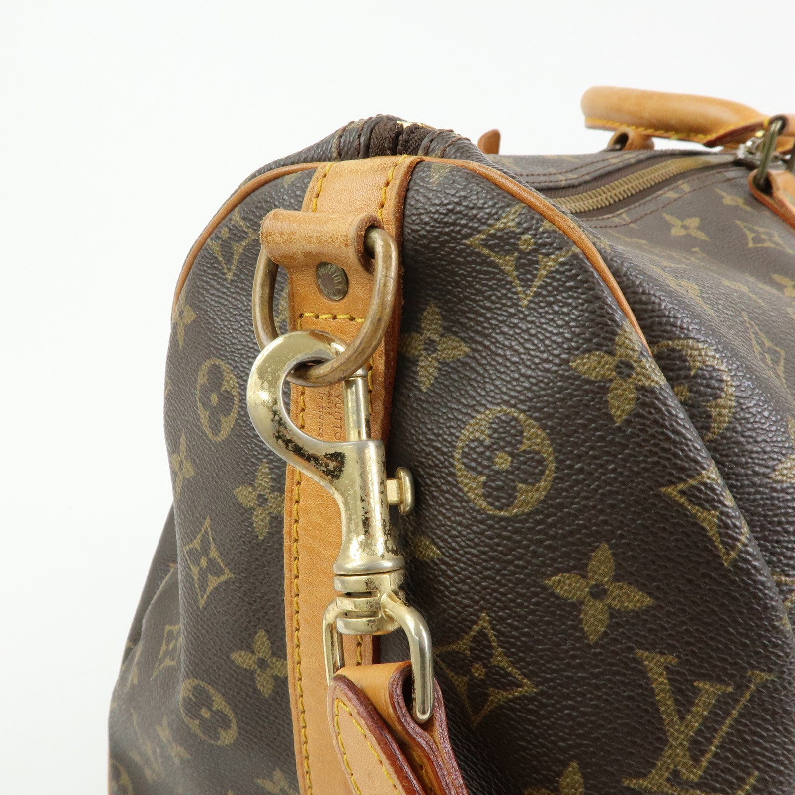 Louis Vuitton Keep All Bandouliere 55 Boston Bag Hand Bag Brown M41414