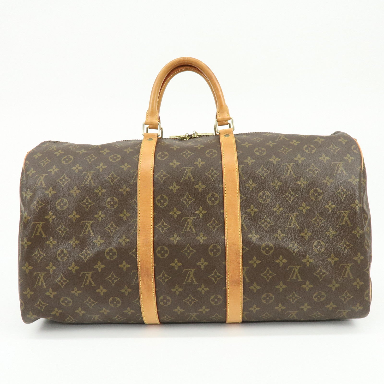Louis Vuitton Keep All Bandouliere 55 Boston Bag Hand Bag Brown M41414