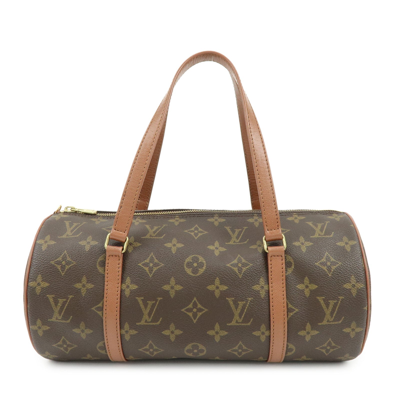 Louis Vuitton Monogram Papillon 30 Hand Bag Old Style Brown M51365