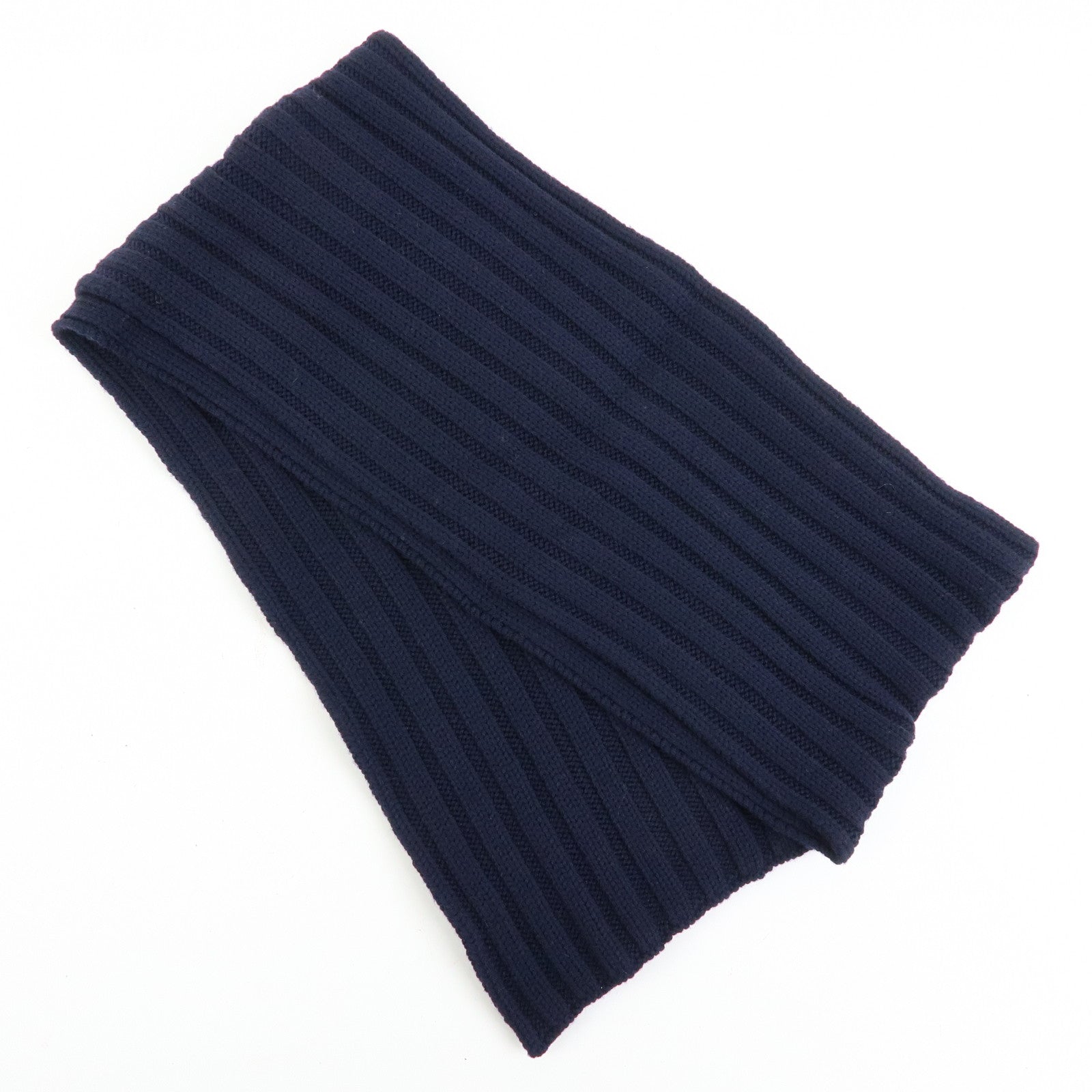 MONCLER Logo Wool 100% Scarf Stole Navy