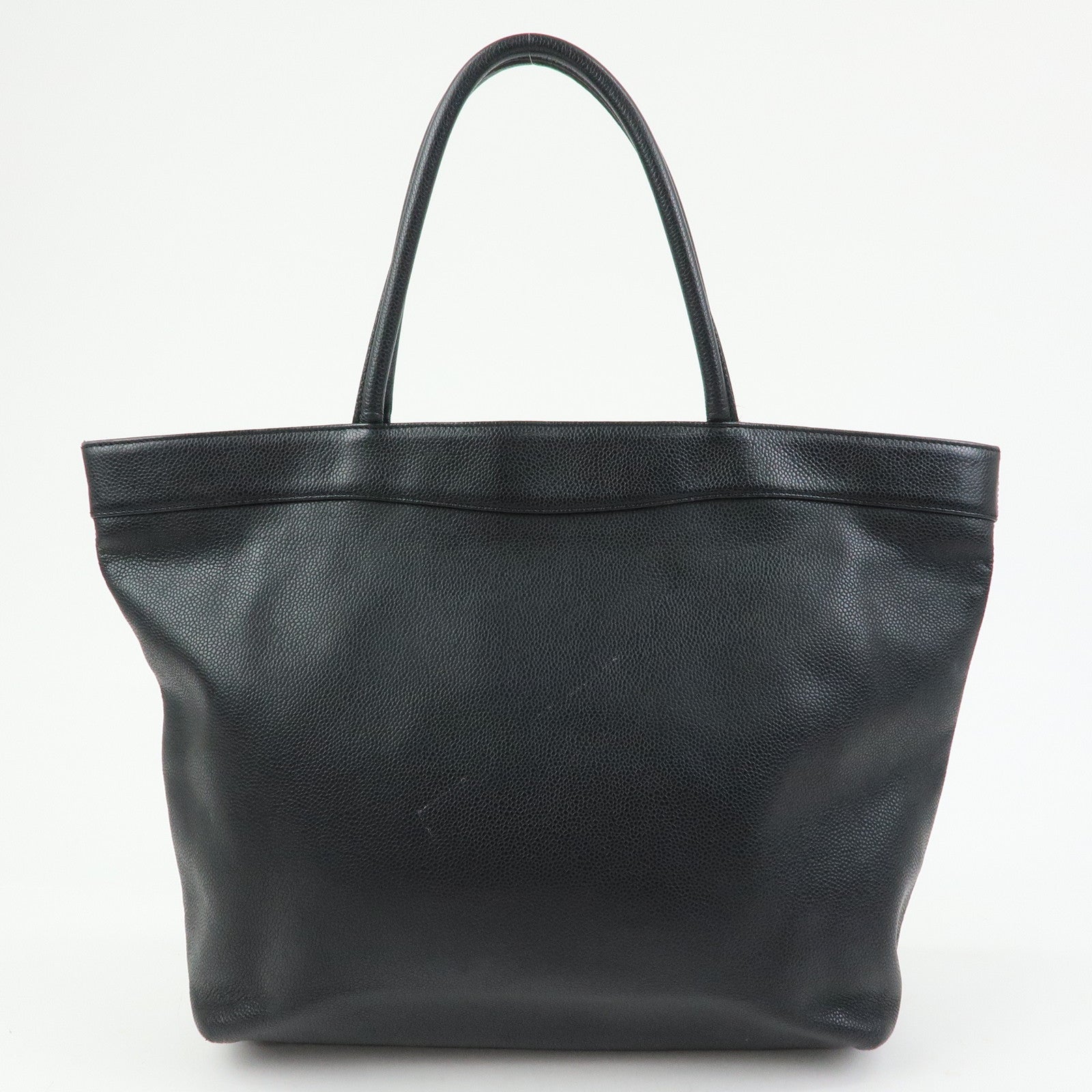 CHANEL COCO Mark Caviarskin Tote Bag Shoulder Bag Black