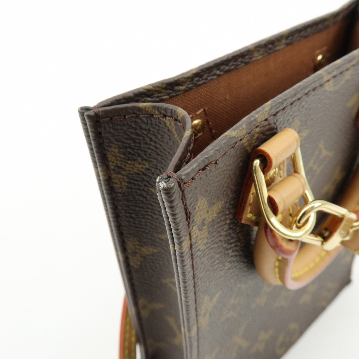 Louis Vuitton Monogram Petit Sac Plat 2Way Bag Hand Shoulder Bag M69442