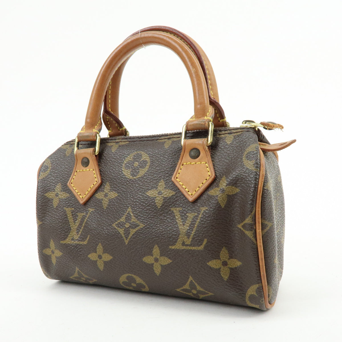 Louis Vuitton Monogram Mini Speedy Hand Bag Brown M41534