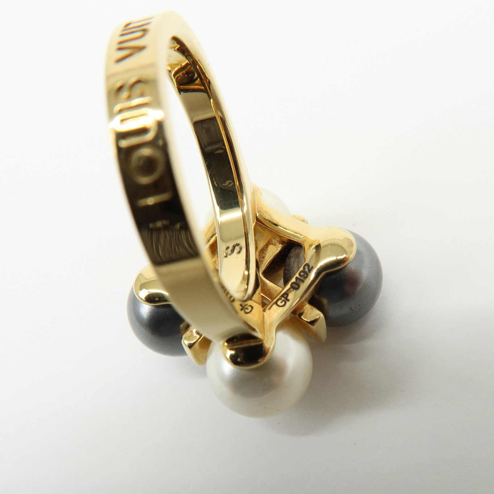 Louis Vuitton Bague Clemence Arrivee Imitation Pearl Ring M67017 S