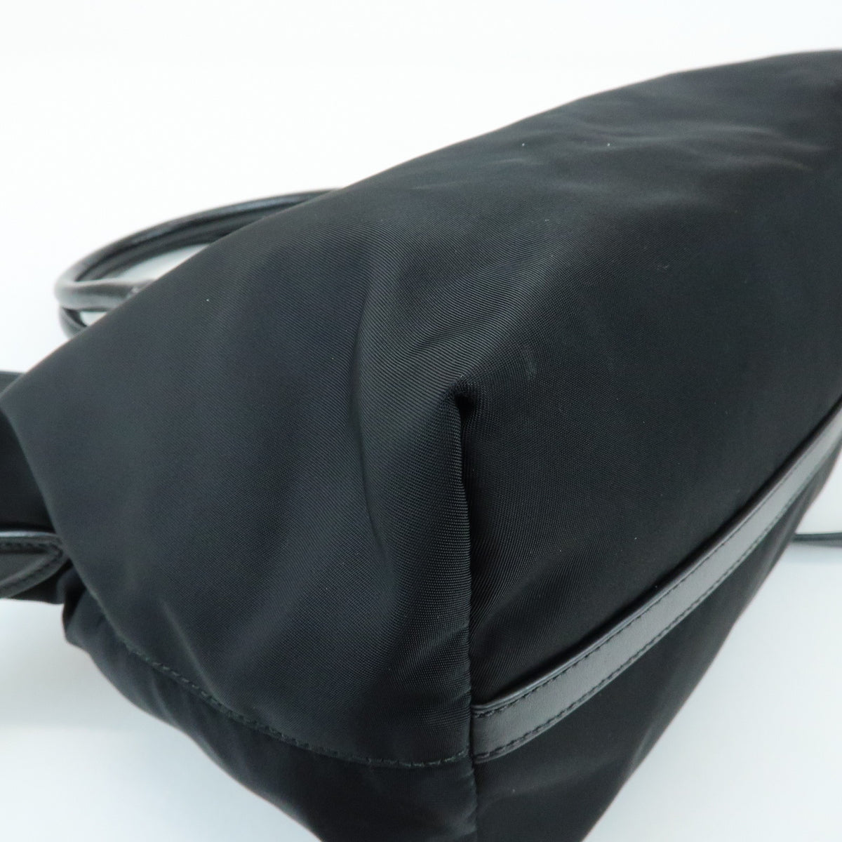 PRADA Triangle Logo Nylon Leather 2Way Bag Hand Bag Shoulder Bag 1BA104