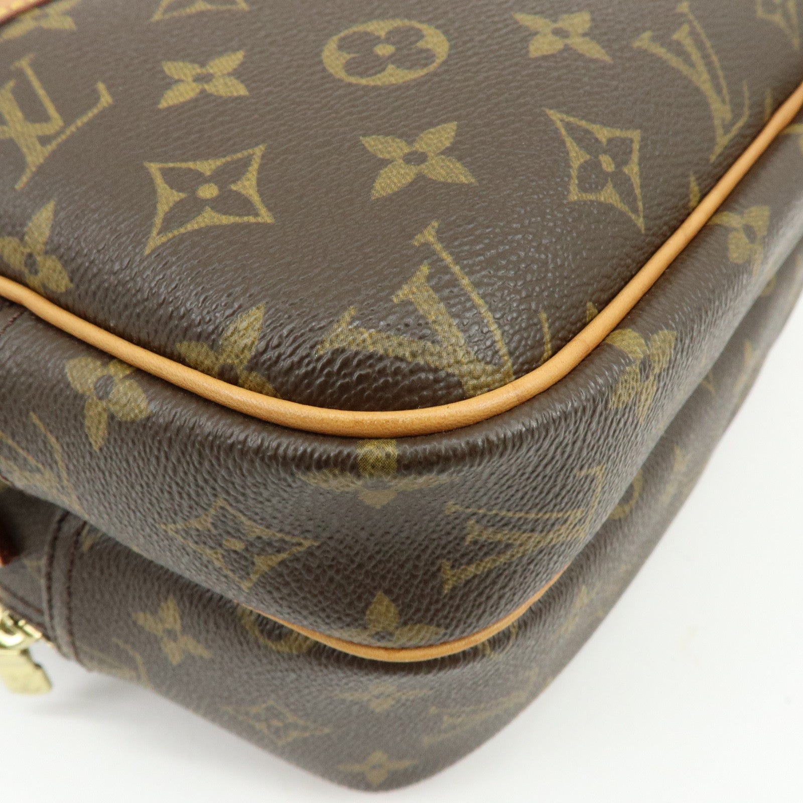 Louis Vuitton Monogram Reporter PM Shoulder Bag Brown M45254