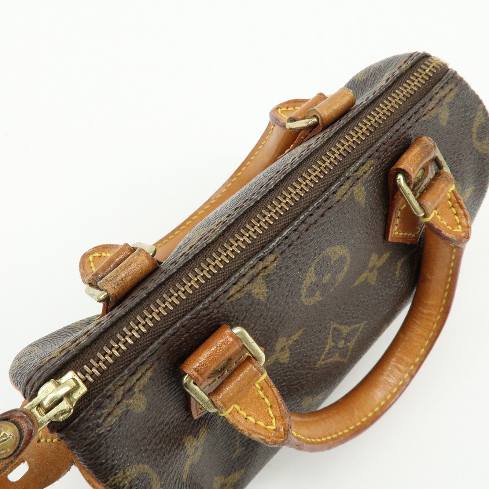 Louis Vuitton Monogram Canvas Mini Speedy Hand Bag & Strap M41534