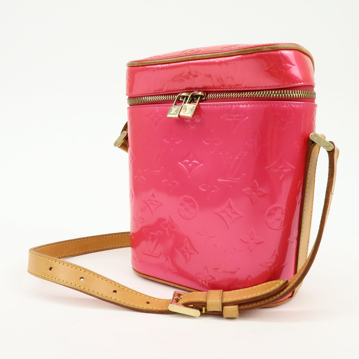 Louis Vuitton Monogram Vernis Sullivan Vertical Fuchsia Pink M91259