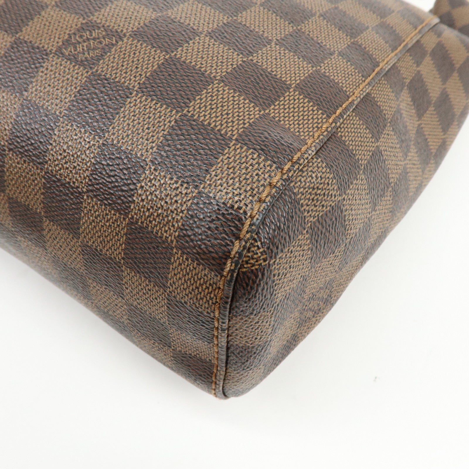 Louis Vuitton Damier Canvas Portobello PM Shoulder Bag Brown N41184