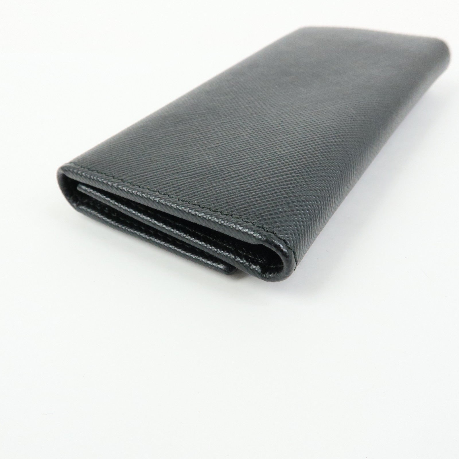 PRADA Saffiano Leather 6 Rings Key Case Key Holder Black