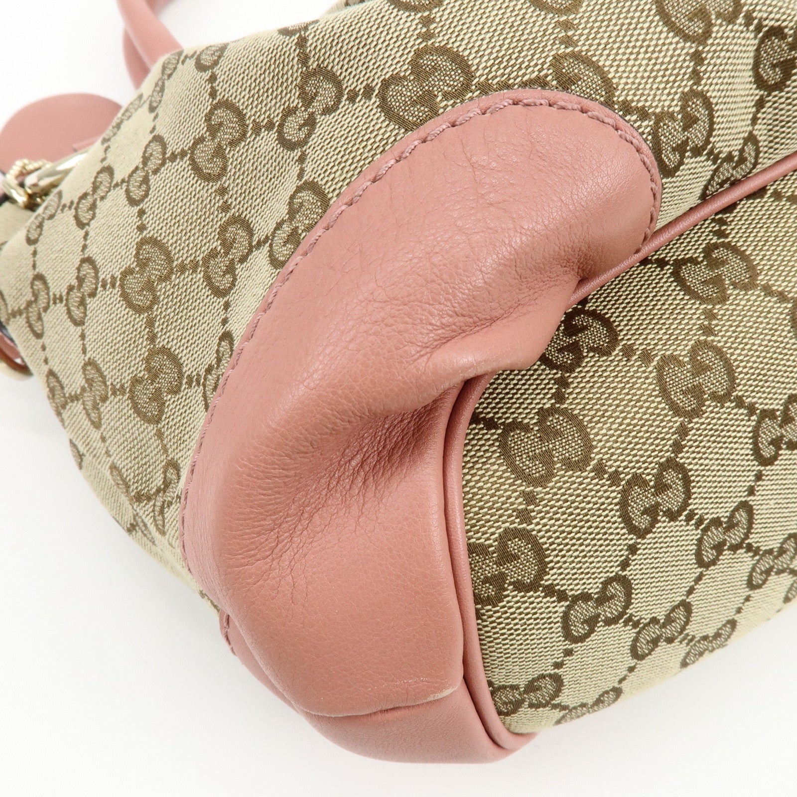 GUCCI Sukey GG Canvas Leather 2Way Shoulder Bag Pink 247902
