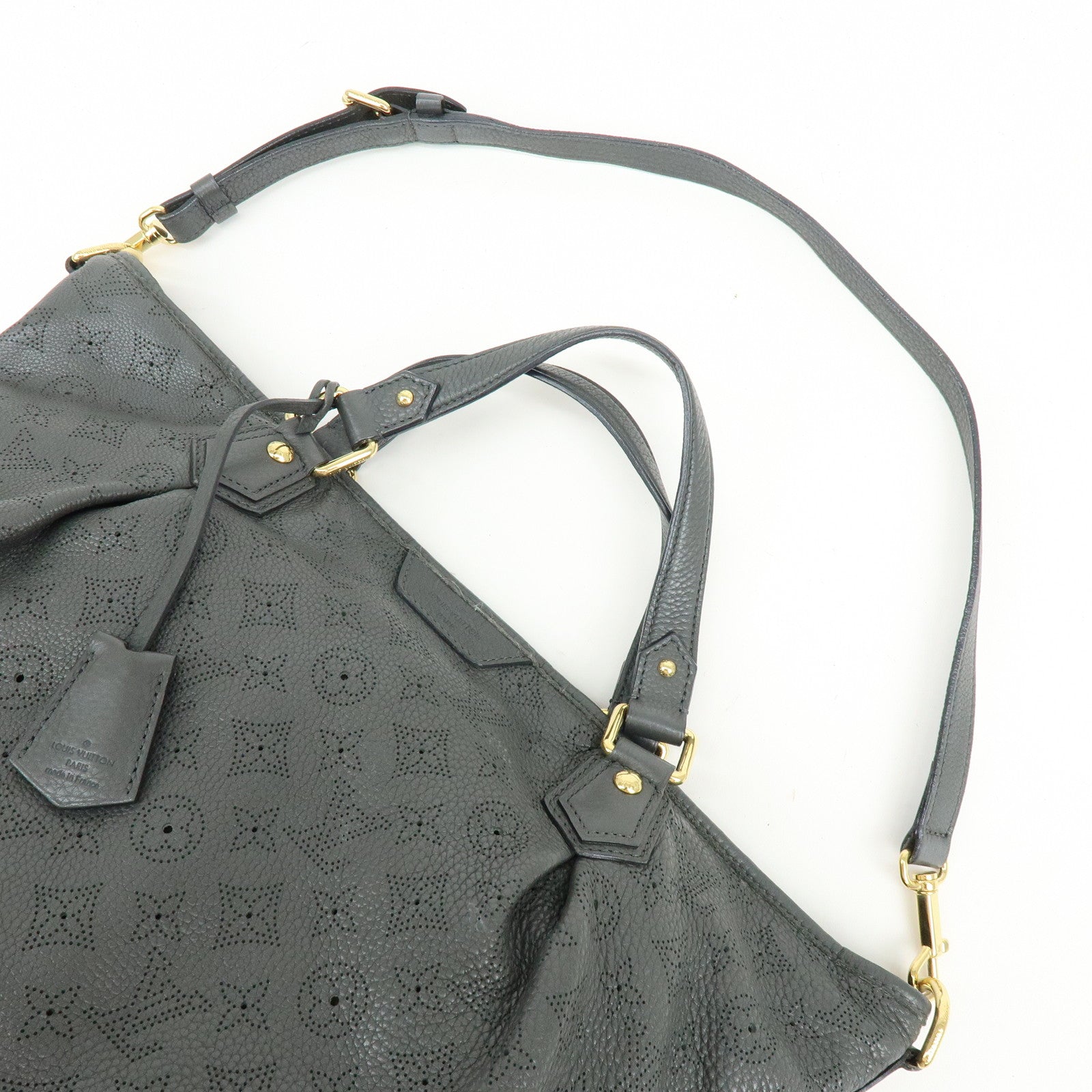 Louis Vuitton Monogram Mahina Stella GM 2Way Hand Bag Anthracite M93178