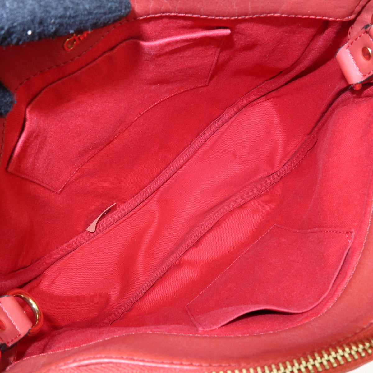 Chloe Eden Leather Shoulder Bag Crossbody Bag Tassel Red
