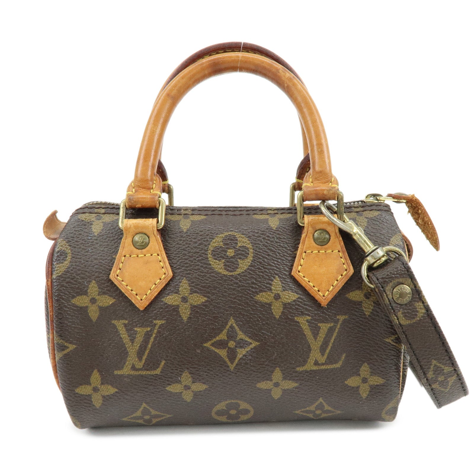 Louis Vuitton Monogram Canvas Mini Speedy Hand Bag & Strap M41534