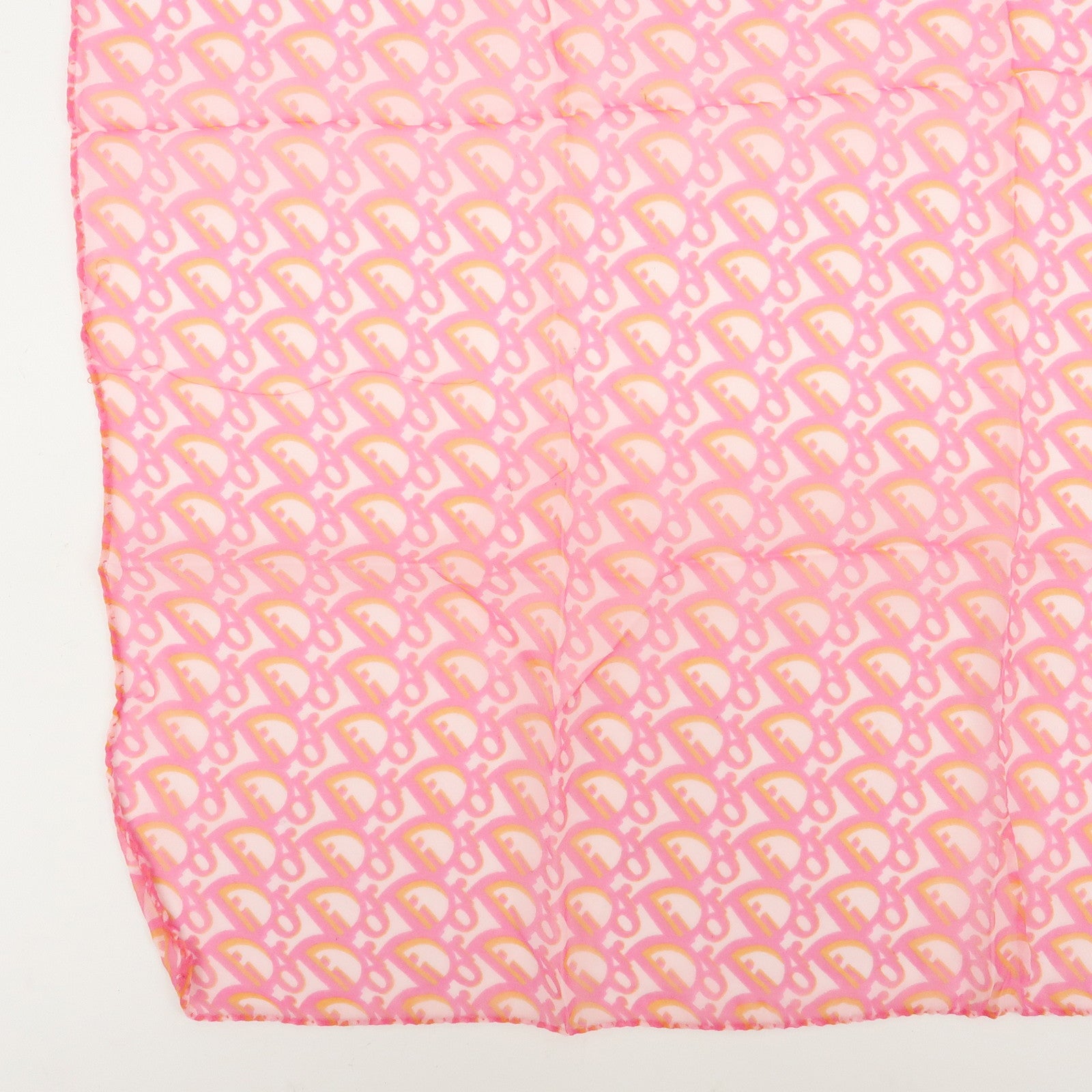 Christian Dior Trotter Silk 100% Scarf Handkerchief Pink