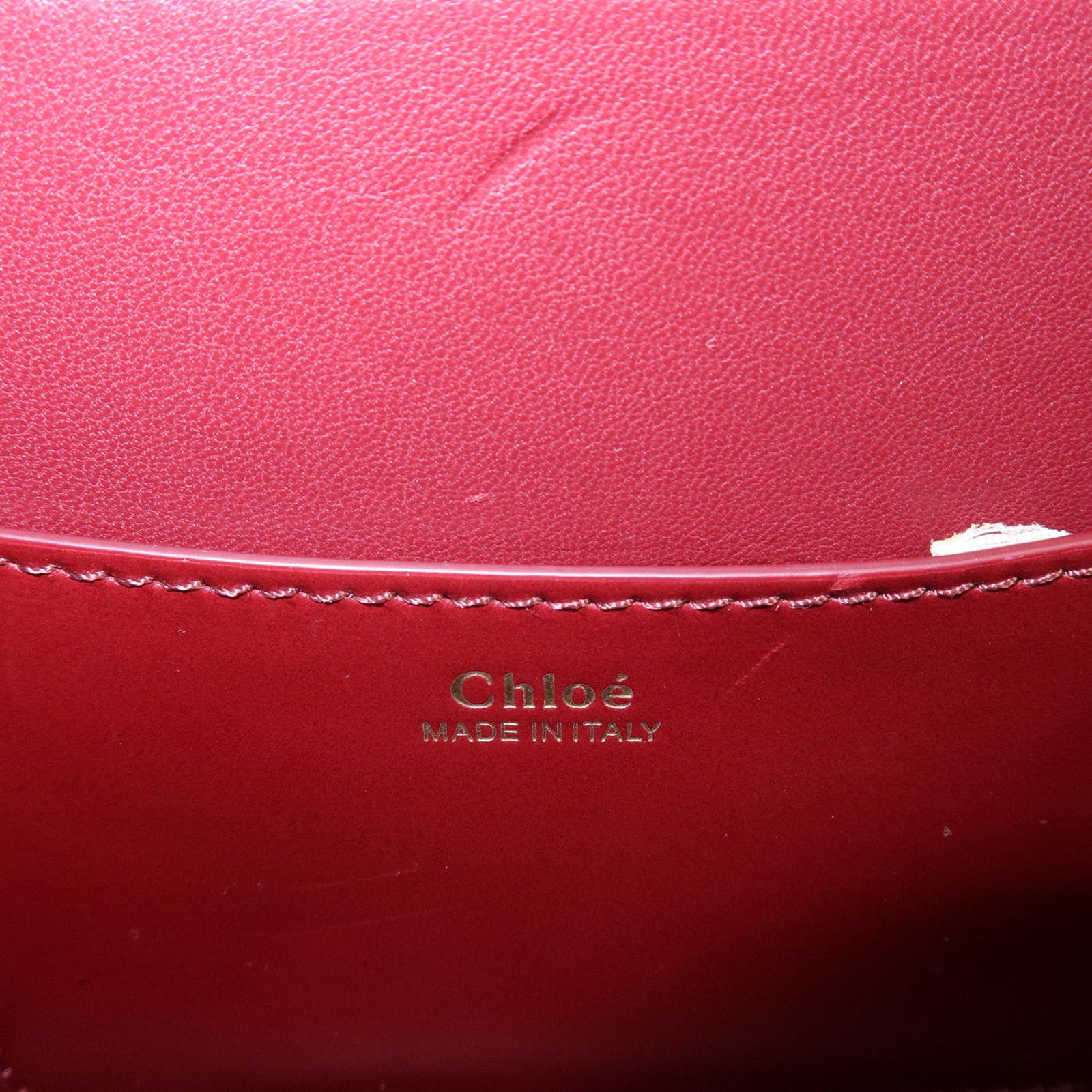 Chloe KATTIE Leather Shoulder Bag Crossbody Bag Wine Red