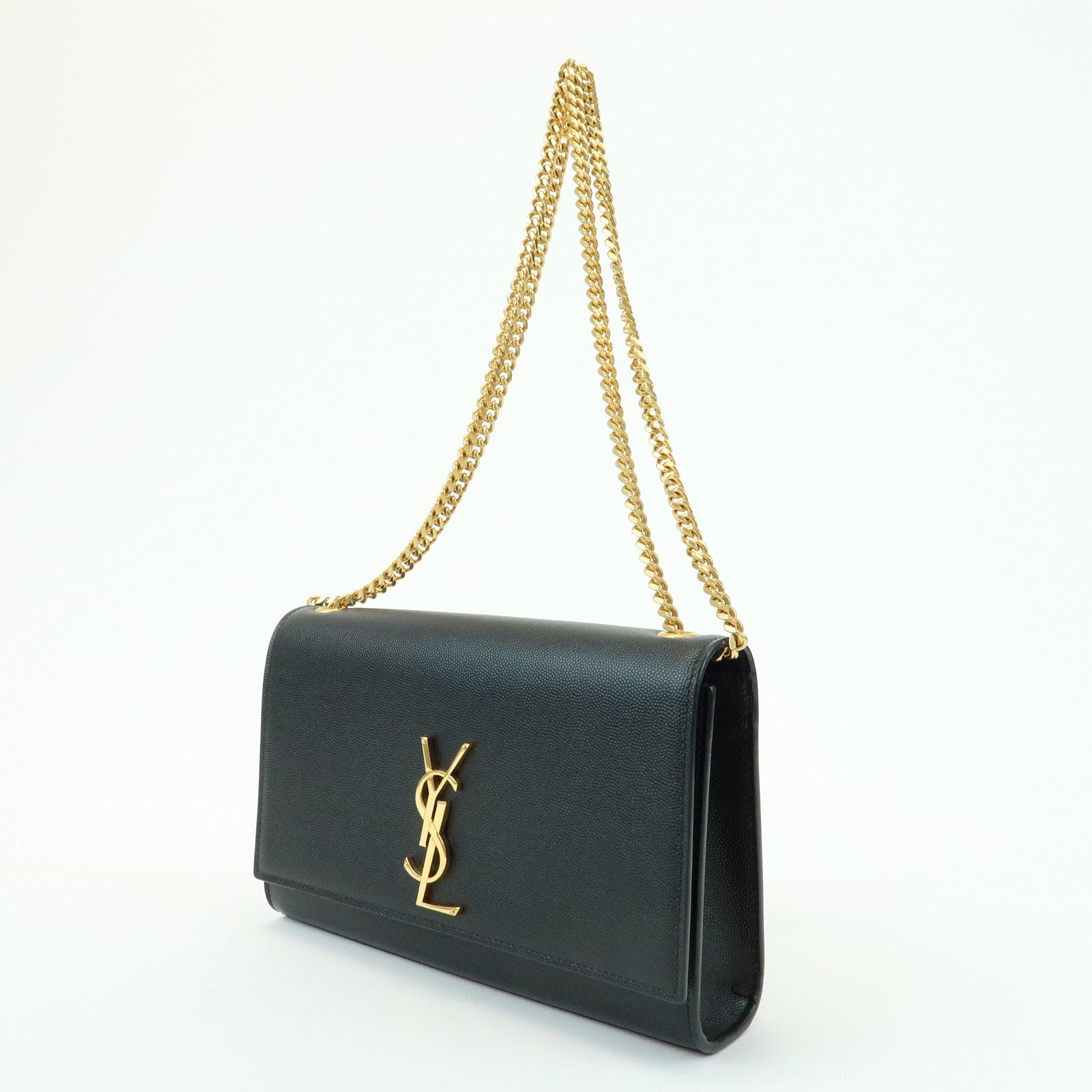 SAINT LAURENT PARIS Casandra Kate Leather Chain Shoulder Bag 364021
