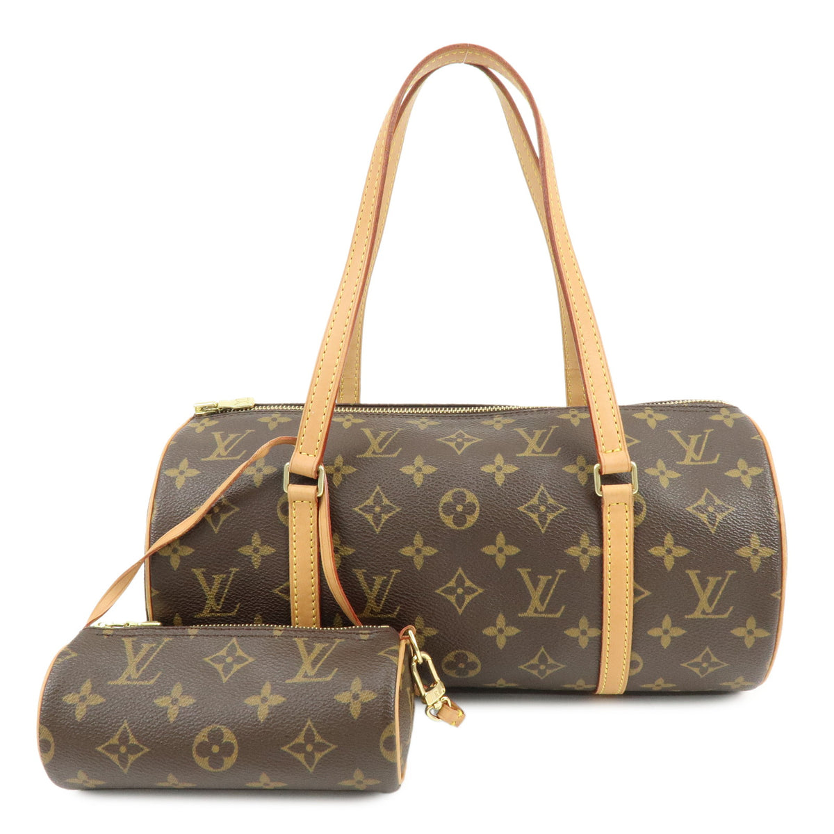 Louis Vuitton Monogram Papillon 30 Hand Bag Brown M51385