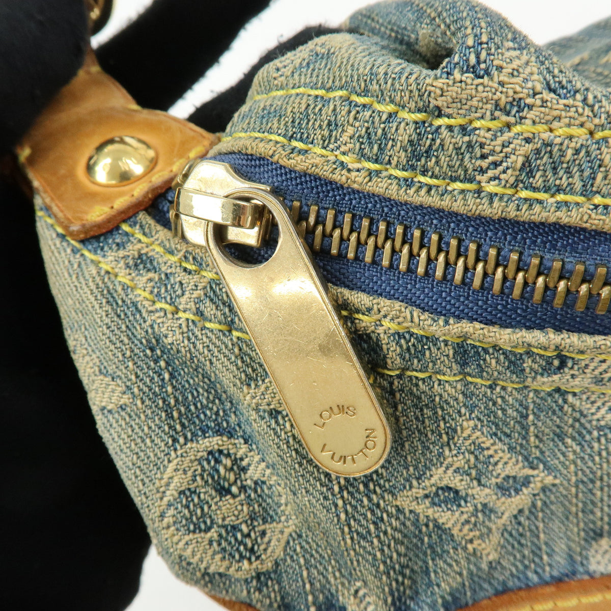 Louis Vuitton Monogram Denim Baggy PM 2Way Bag Shoulder Bag M95049